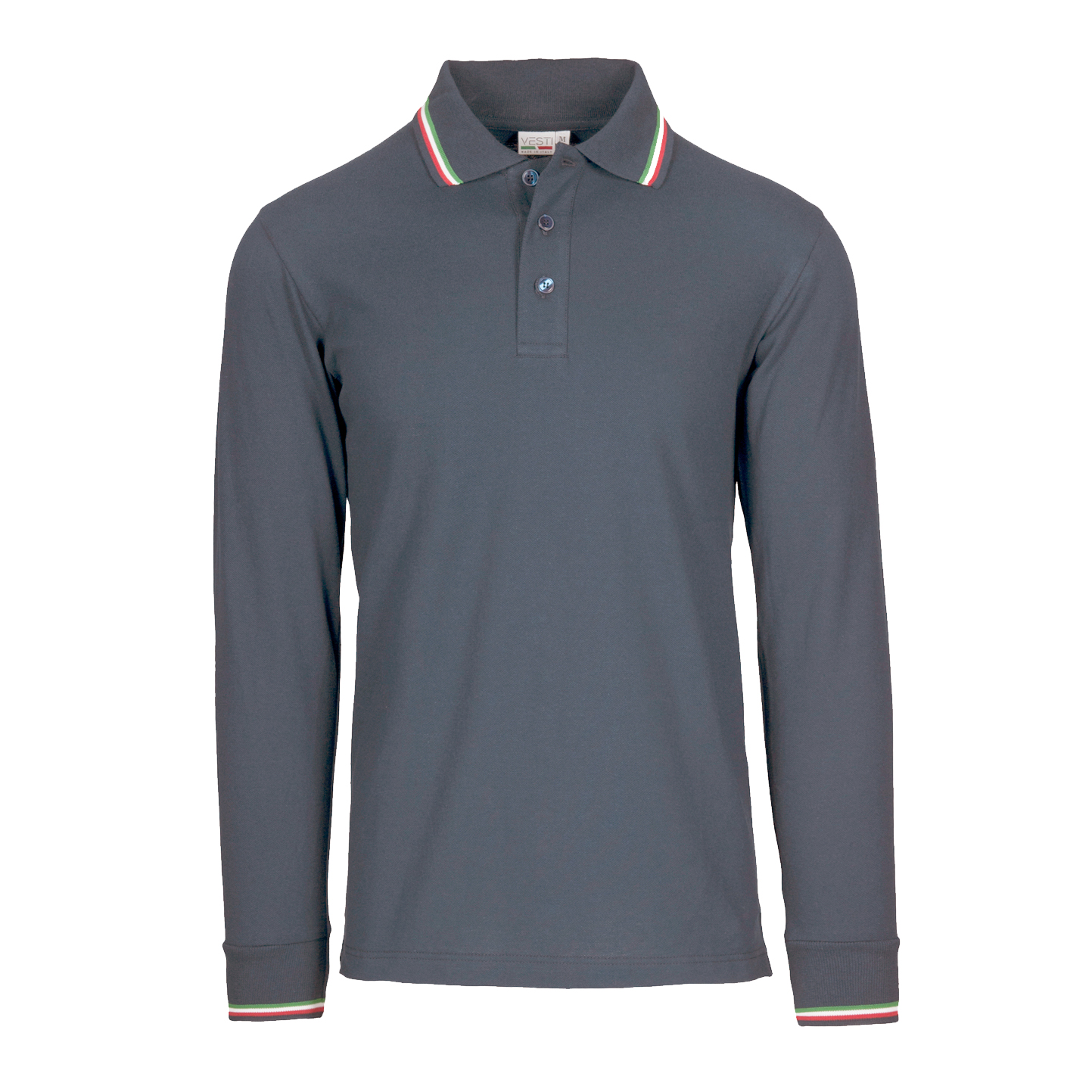 Polo Piqué S/L 50/50% Baumwolle/Baumwolle, 180 g/m², Schwarz, ECO XS - 22E - ECO XS Lead