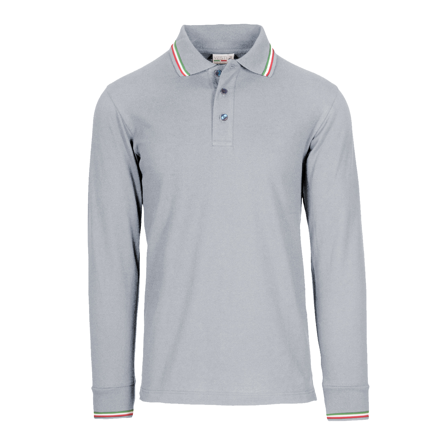 Polo Piqué S/L 50/50% Baumwolle/Baumwolle, 180 g/m², Schwarz, ECO XS - 75E - Ash ECO XS