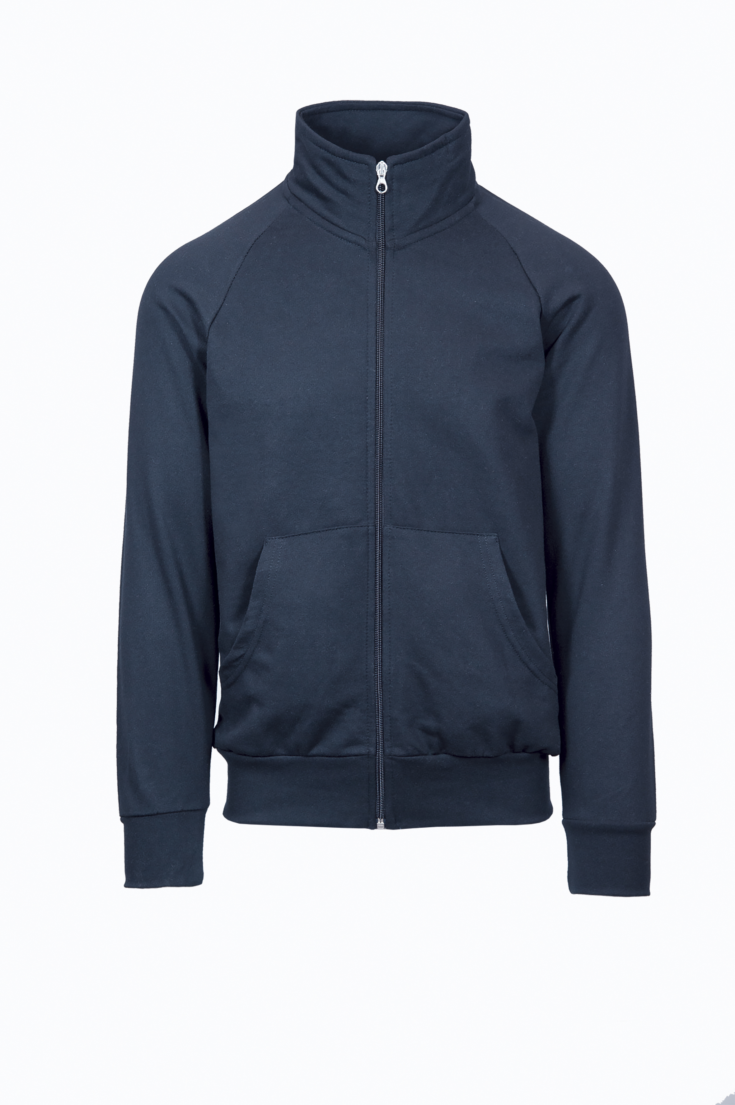 Sweatshirtjacke mit Reißverschluss, Frottee (70 % Baumwolle, 30 % Polyester), 240 g/m², Schwarz, Größe XS - 18 - Blau