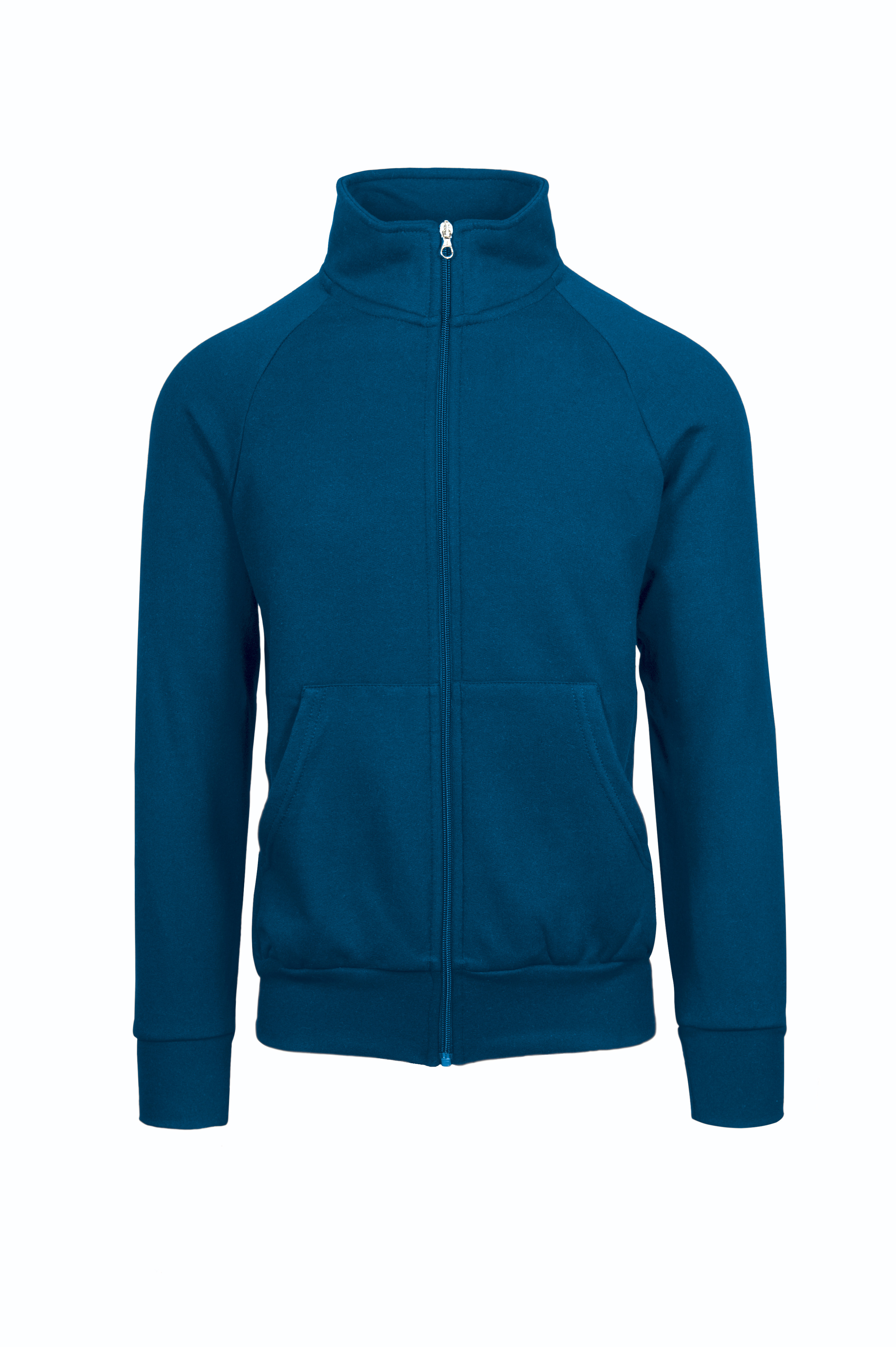 Sweatshirtjacke mit Reißverschluss, Frottee (70 % Baumwolle, 30 % Polyester), 240 g/m², Schwarz, Größe XS - 27 - Royal Sport XXS 1/2 Jahre