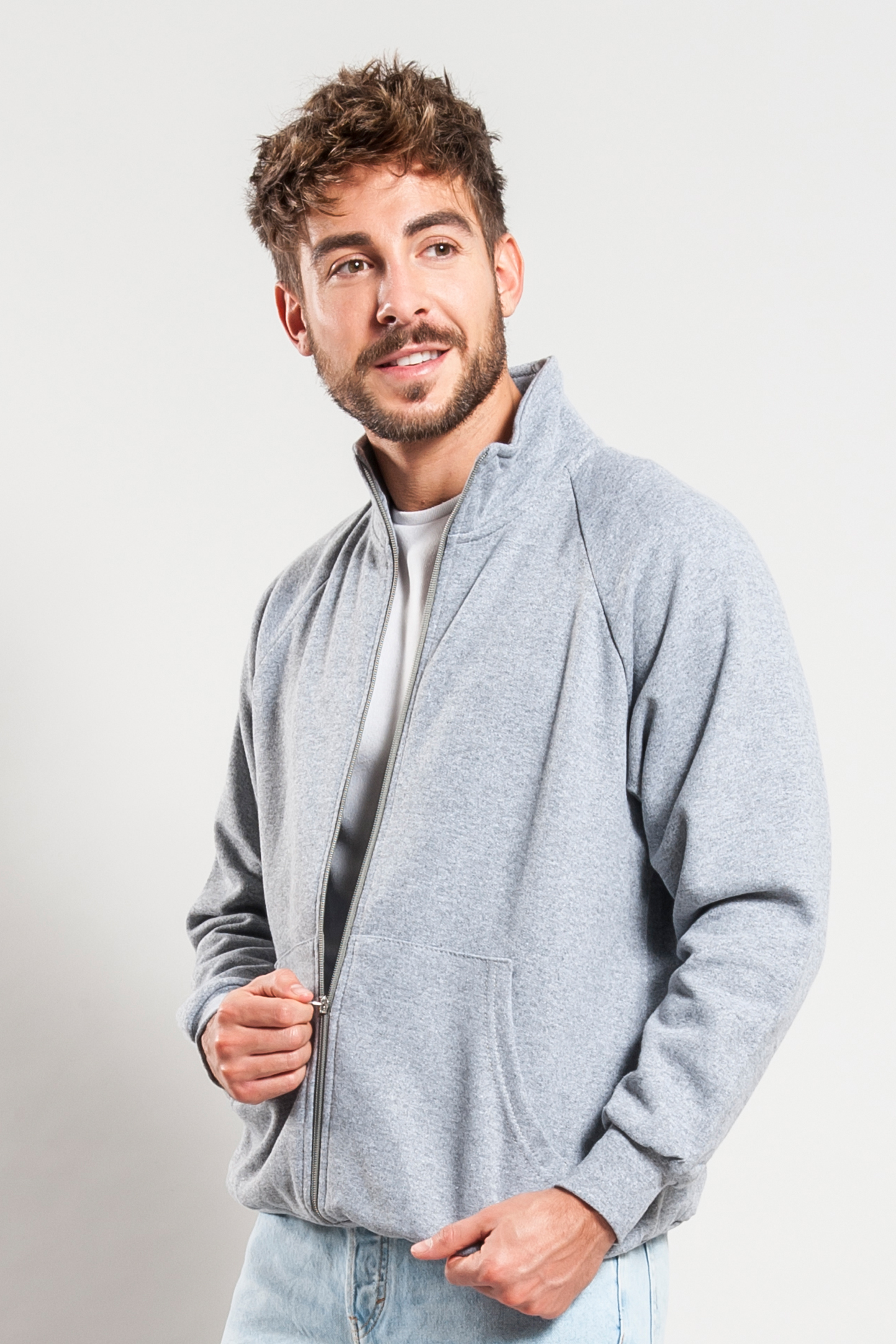 Sweatshirtjacke mit Reißverschluss, Frottee (70 % Baumwolle, 30 % Polyester), 240 g/m², Schwarz, Größe XS