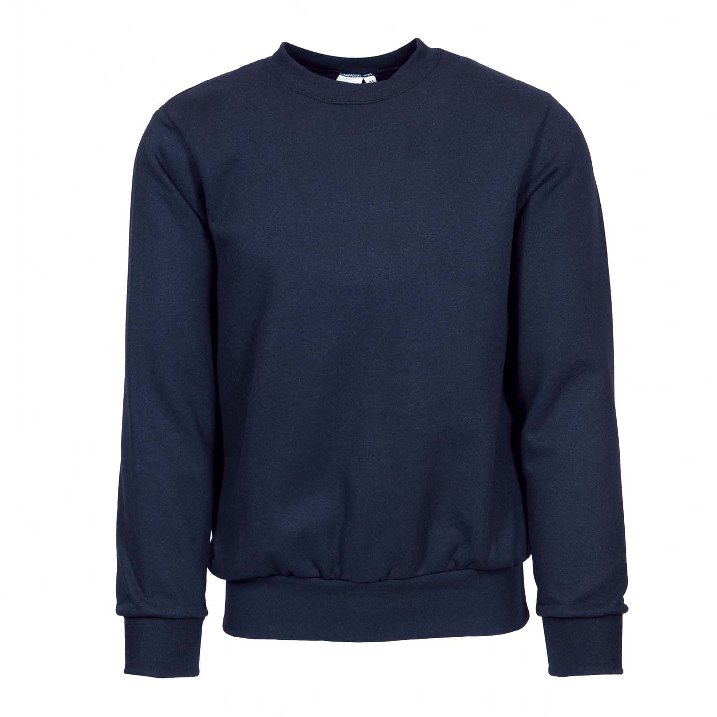 Sweatshirt, Material: 70 % Baumwolle, 30 % Polyester, 280 g/m², Schwarz, Größe S - Blau
