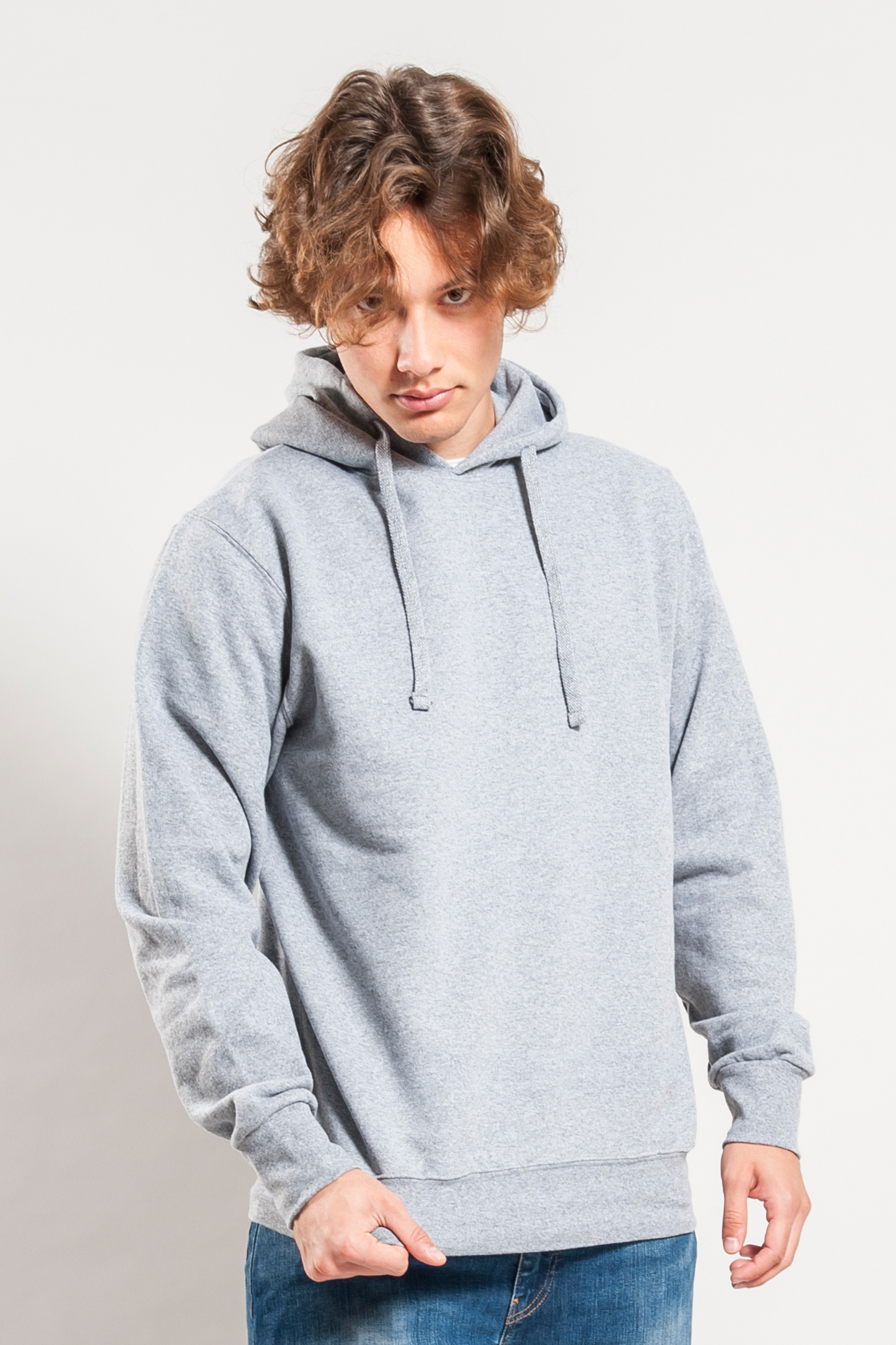 Kapuzenpullover ohne Kängurutasche, 70 % Baumwolle, 30 % Polyester, 280 g/m², Schwarz, Größe XS