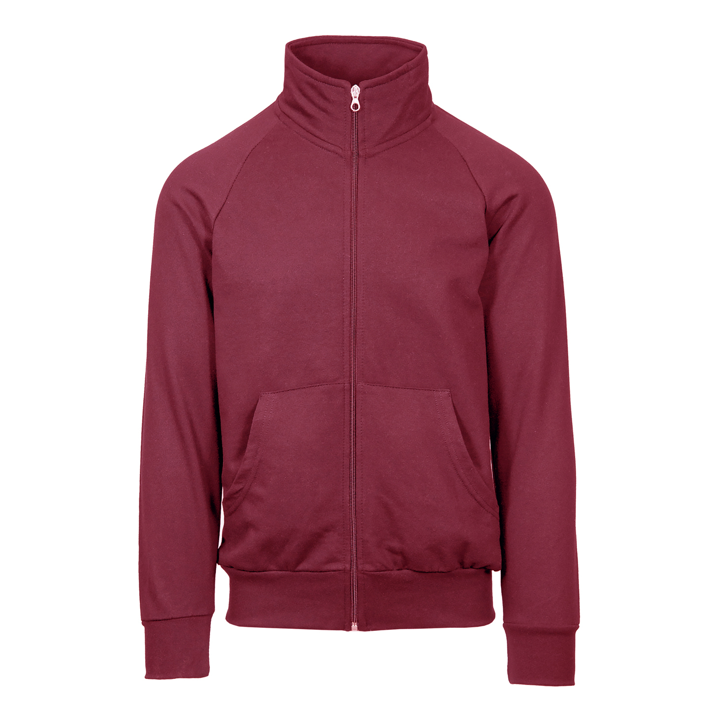 Langes Sweatshirt mit Reißverschluss, 70 % Baumwolle, 30 % Polyester, 280 g/m², Schwarz, Größe XS - 48 - Bordeaux Sport XXS 1/2 Jahre