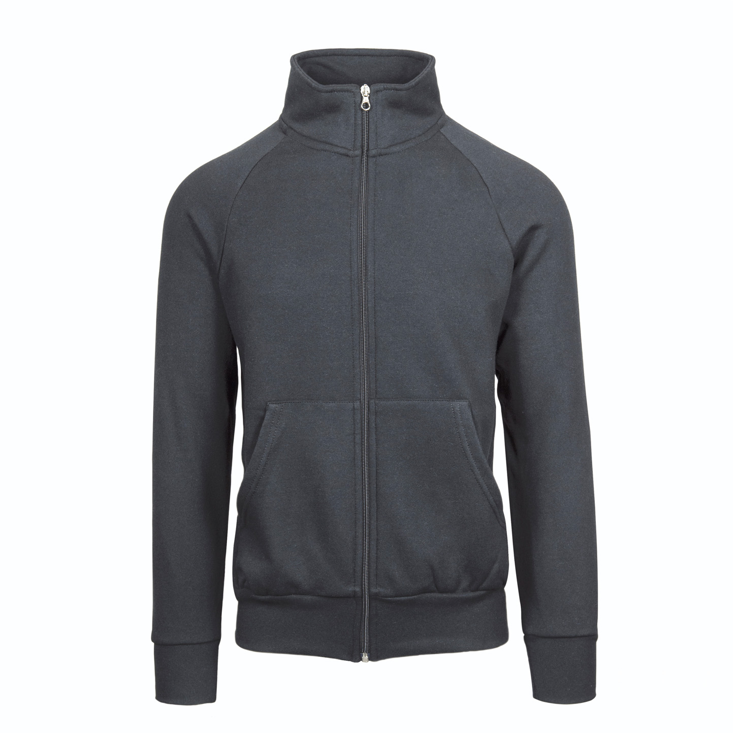 Langes Sweatshirt mit Reißverschluss, 70 % Baumwolle, 30 % Polyester, 280 g/m², Schwarz, Größe XS - 22 - Lead XS