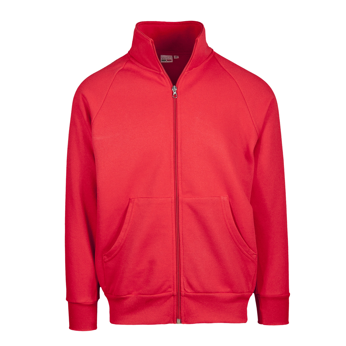 Langes Sweatshirt mit Reißverschluss, 70 % Baumwolle, 30 % Polyester, 280 g/m², Schwarz, Größe XS - 28 - Red Sport XXS 1/2 Jahre
