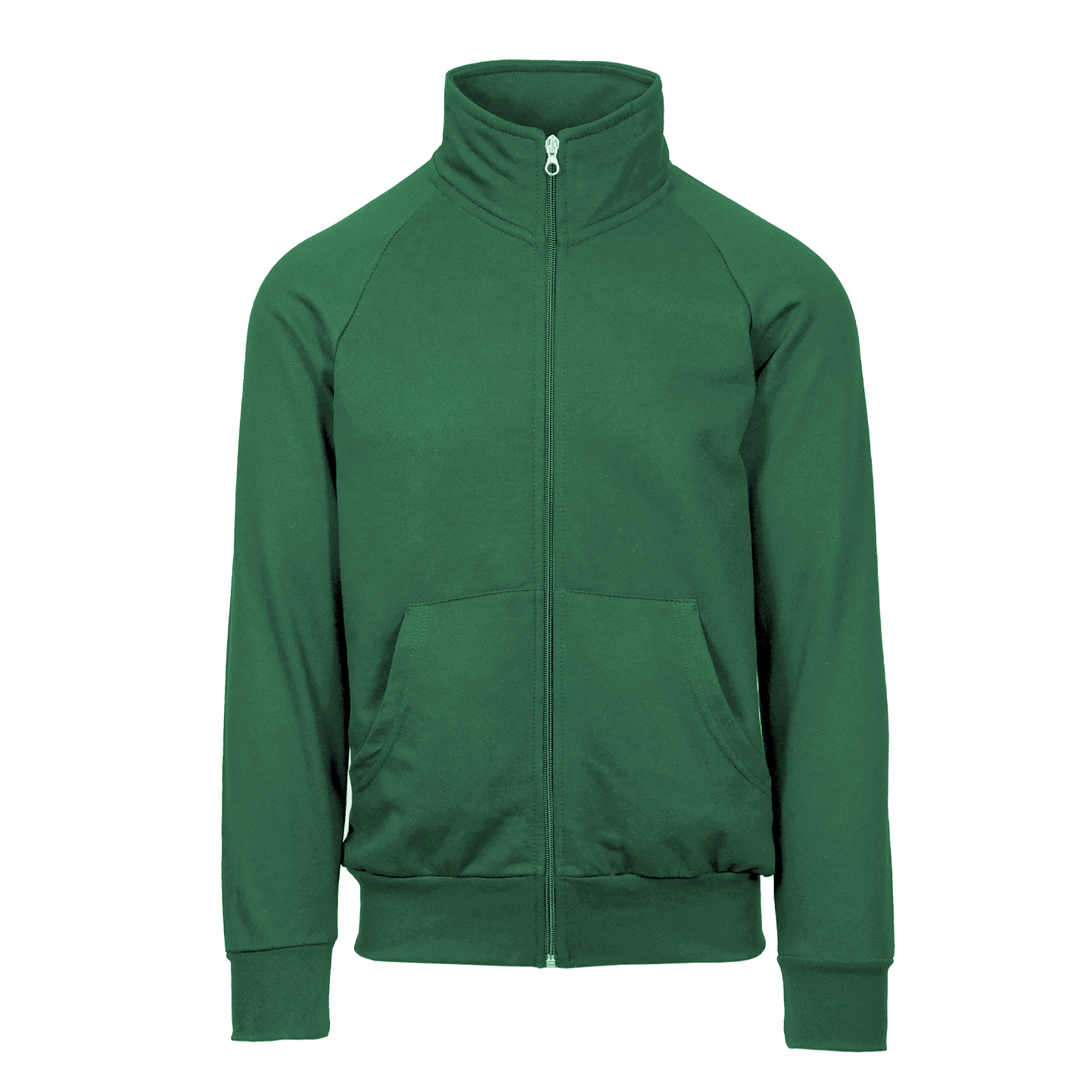 Langes Sweatshirt mit Reißverschluss, 70 % Baumwolle, 30 % Polyester, 280 g/m², Schwarz, Größe XS - 88 - Green Meadow XS