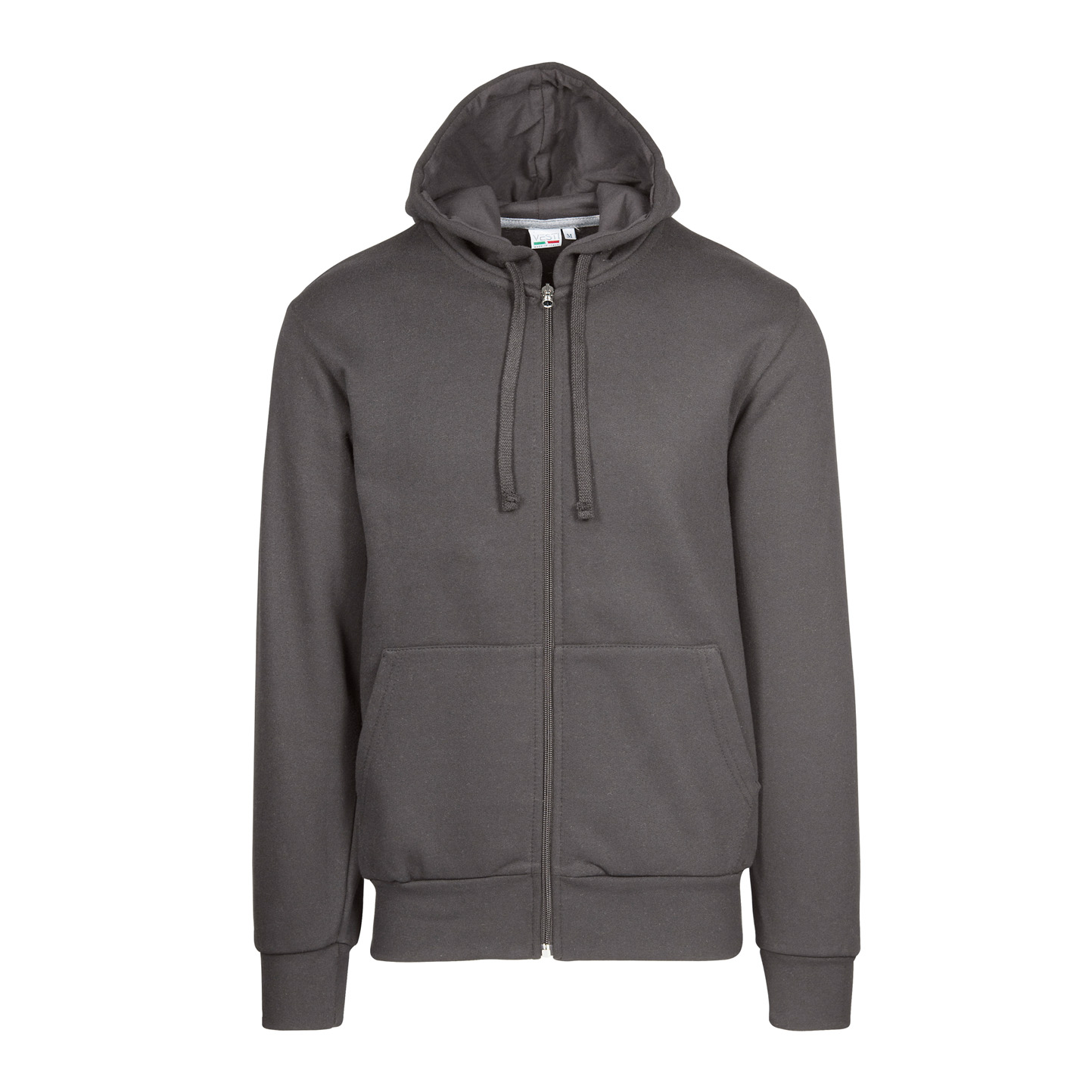 Kapuzenpullover mit Reißverschluss, 70 % Baumwolle, 30 % Polyester, 280 g/m², Schwarz, Größe XS - 22 - Lead XS