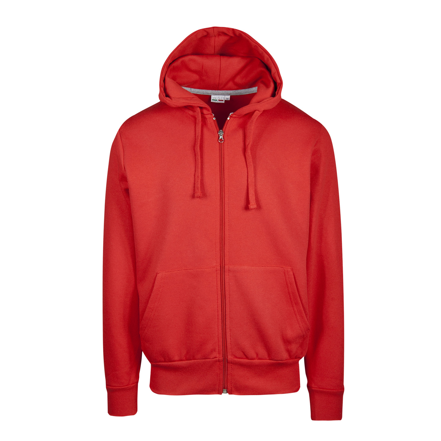 Kapuzenpullover mit Reißverschluss, 70 % Baumwolle, 30 % Polyester, 280 g/m², Schwarz, Größe XS - 28 - Red Sport XXS 1/2 Jahre
