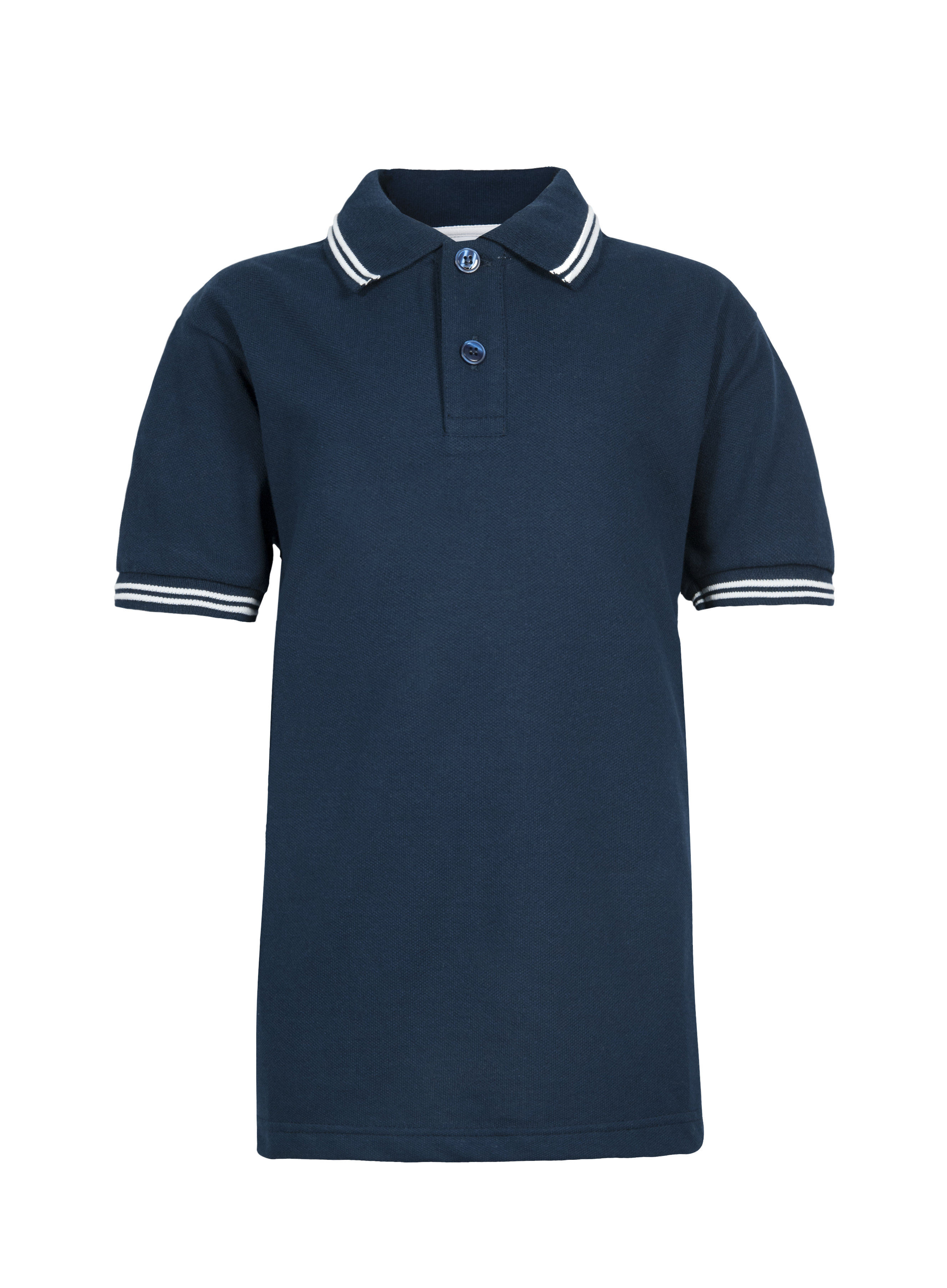 Polo Trim Piqué Kinder Kurzarmshirt, 100 % Baumwolle, 180 g/m², Blau, Größe XS - 1899 - Blau/Weiß XS