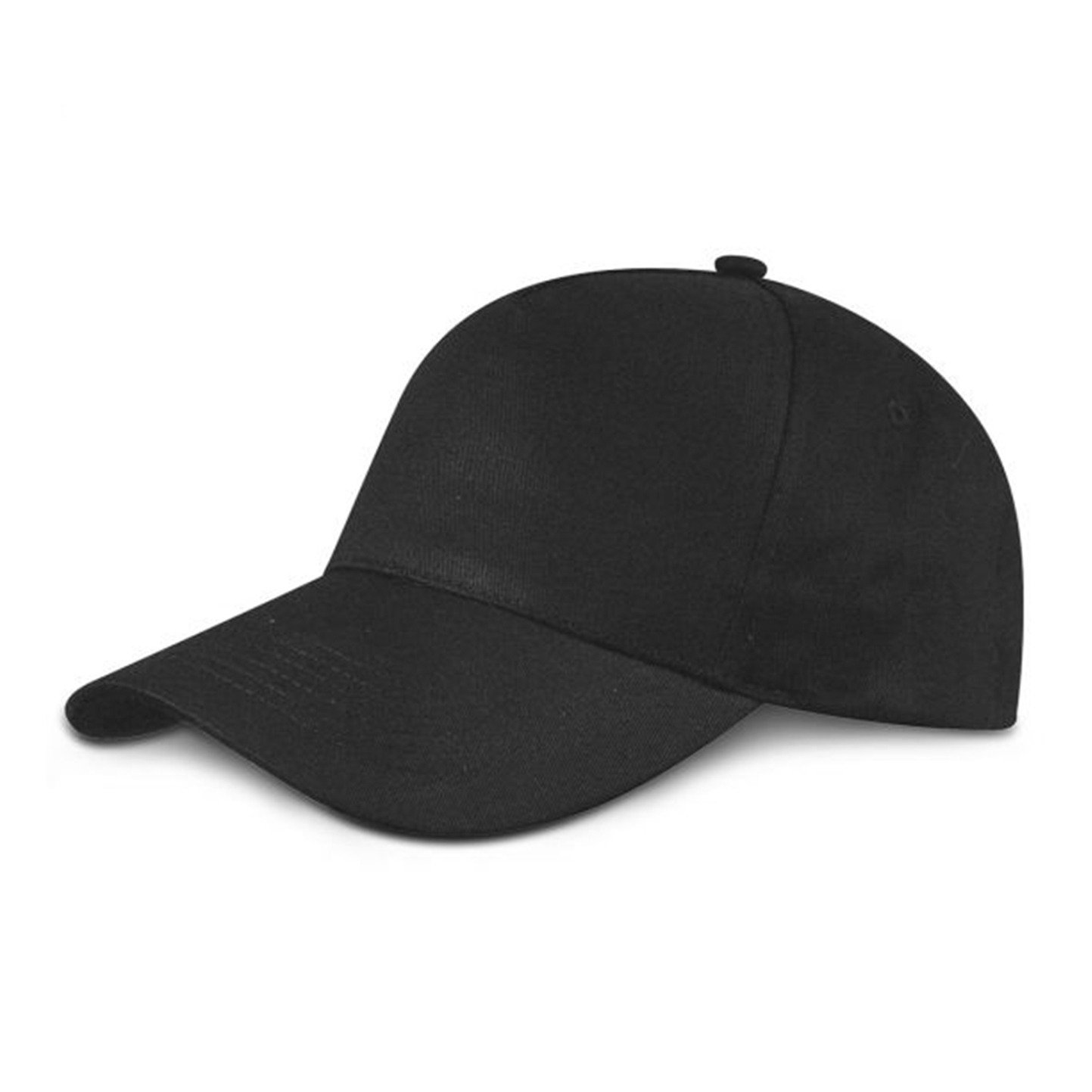 Baseballkappe, 5-Panel, 100 % Baumwolle, Azurblau - BK - Schwarz