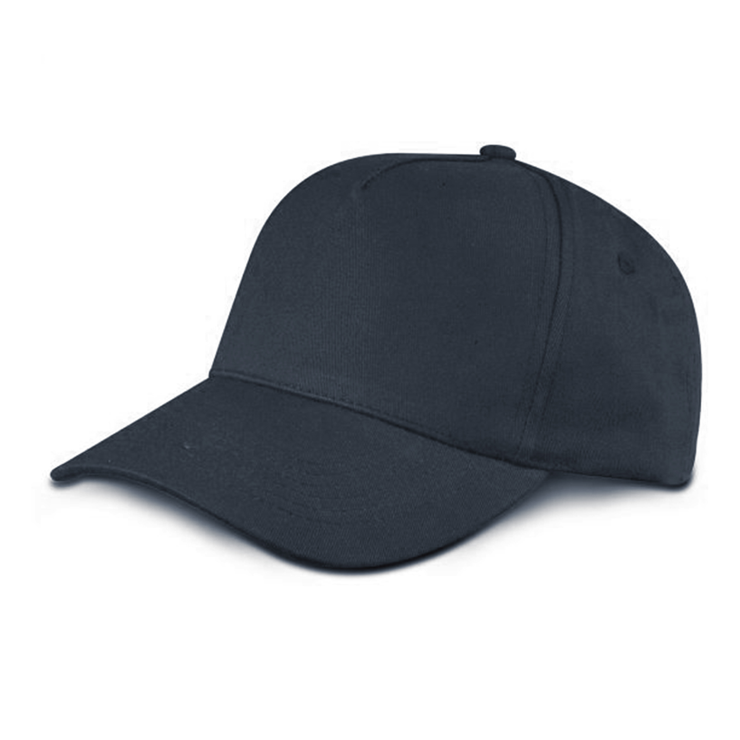 Baseballkappe, 5-Panel, 100 % Baumwolle, Azurblau - NY - Marine