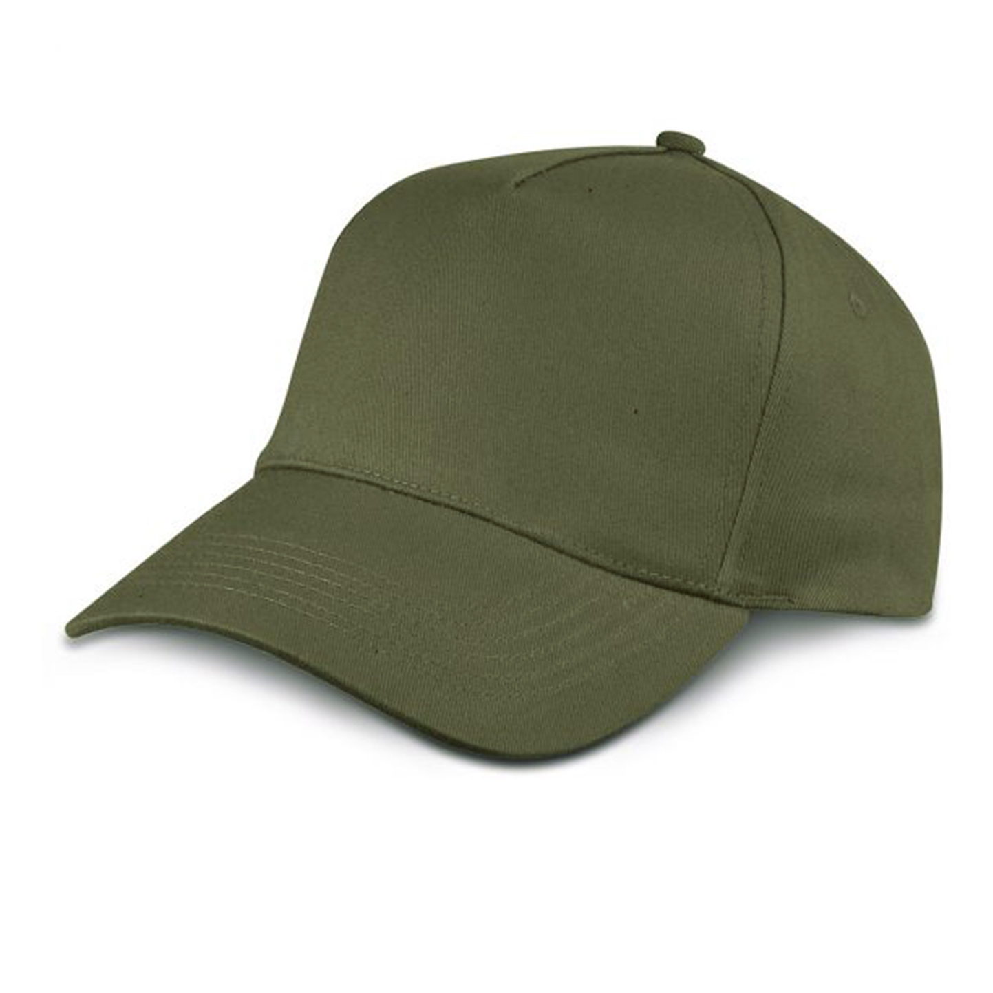 Baseballkappe, 5-Panel, 100 % Baumwolle, Azurblau - OL - Olive