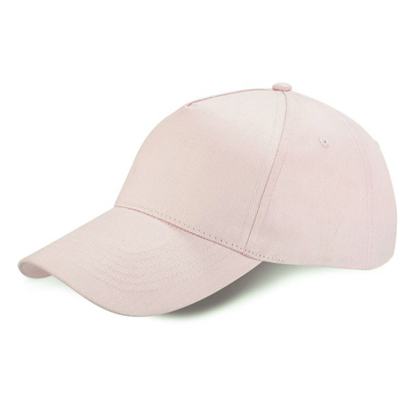 Baseballkappe, 5-Panel, 100 % Baumwolle, Azurblau - PK - Rosa