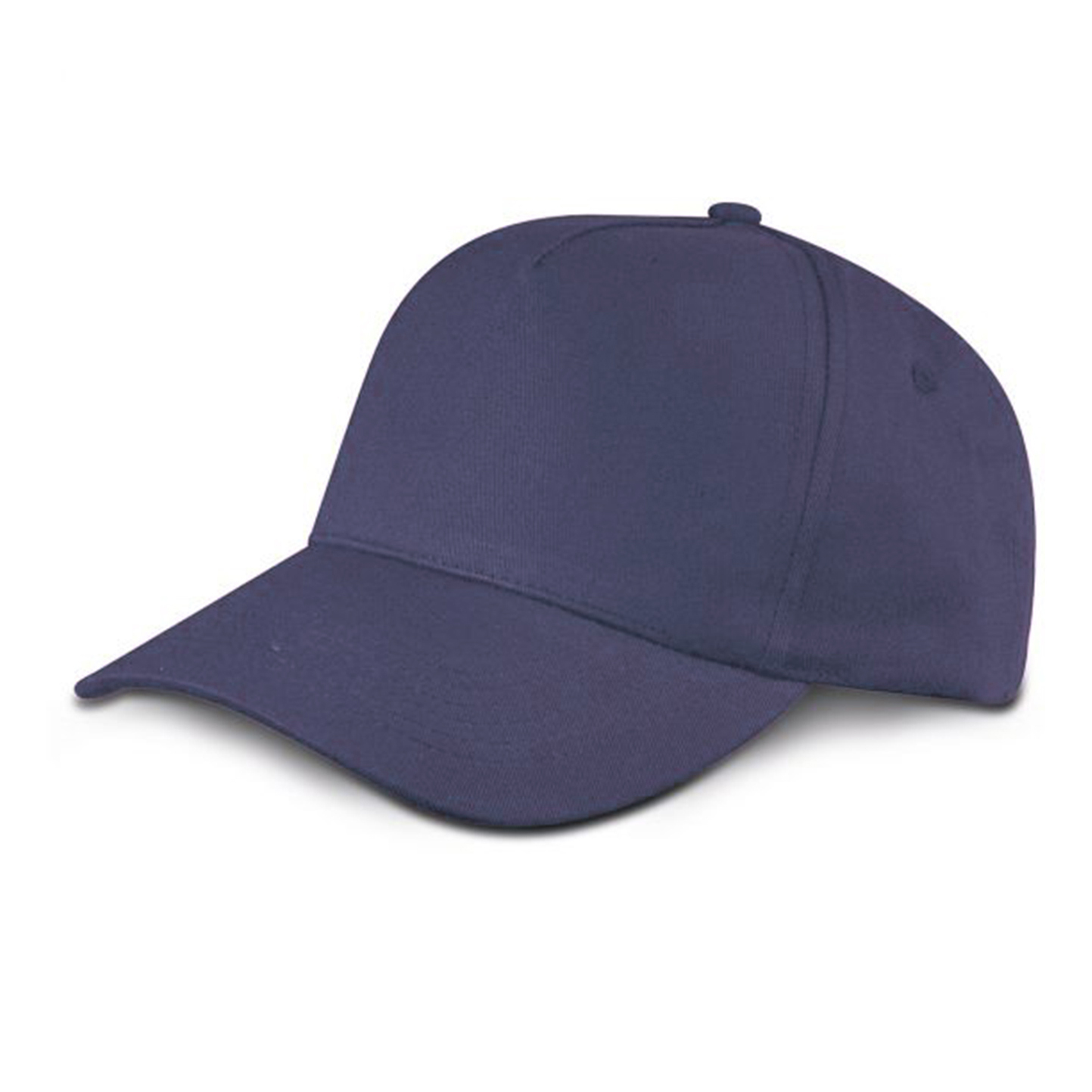 Baseballkappe, 5-Panel, 100 % Baumwolle, Azurblau - PU - Lila