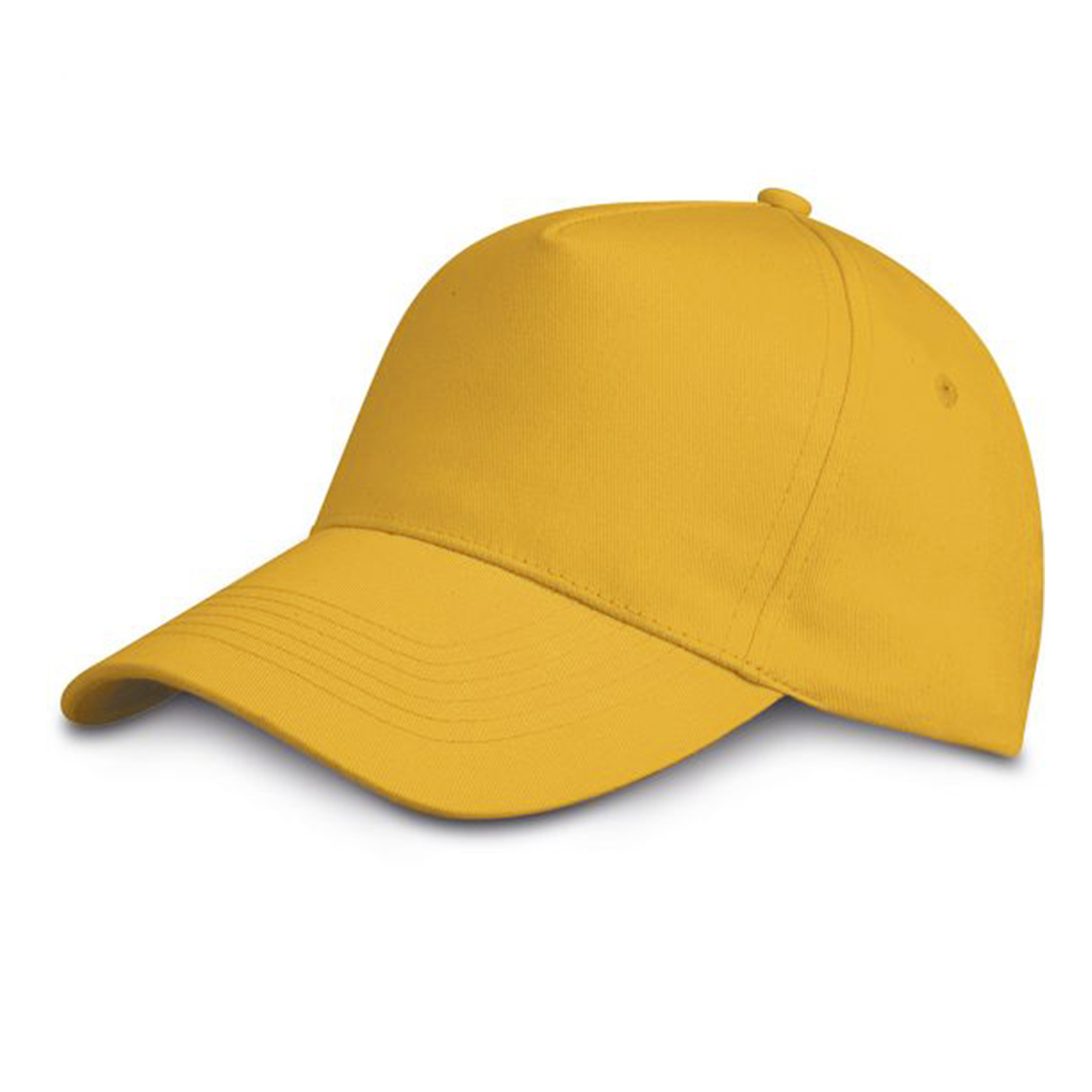 Baseballkappe, 5-Panel, 100 % Baumwolle, Azurblau - YE - Gelb