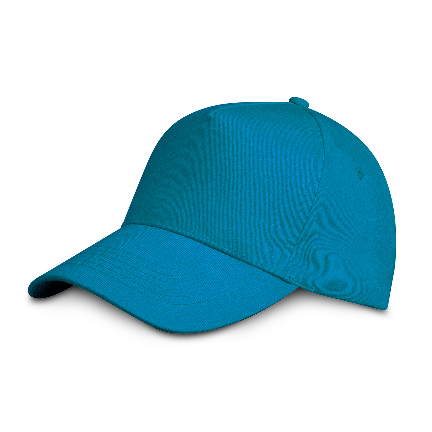 Baseballkappe, 5-Panel, 100 % Baumwolle, Azurblau - AZ - Azurblau