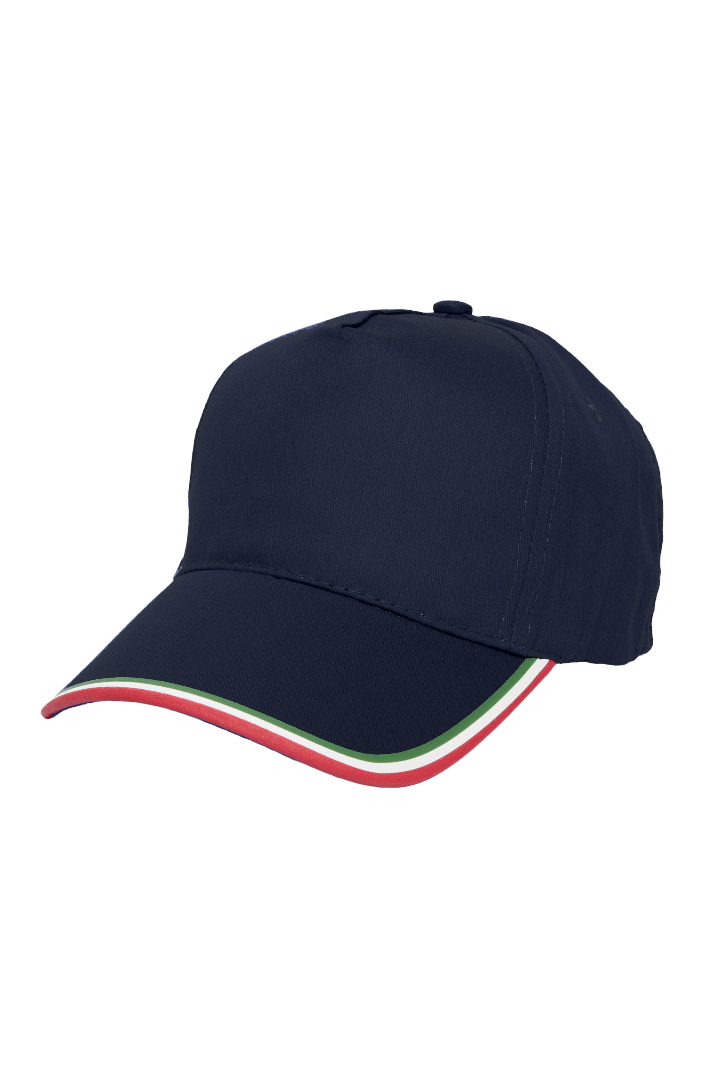 Italienische 5-Panel-Cap, 100 % Baumwolle, Marineblau - NY - Marine