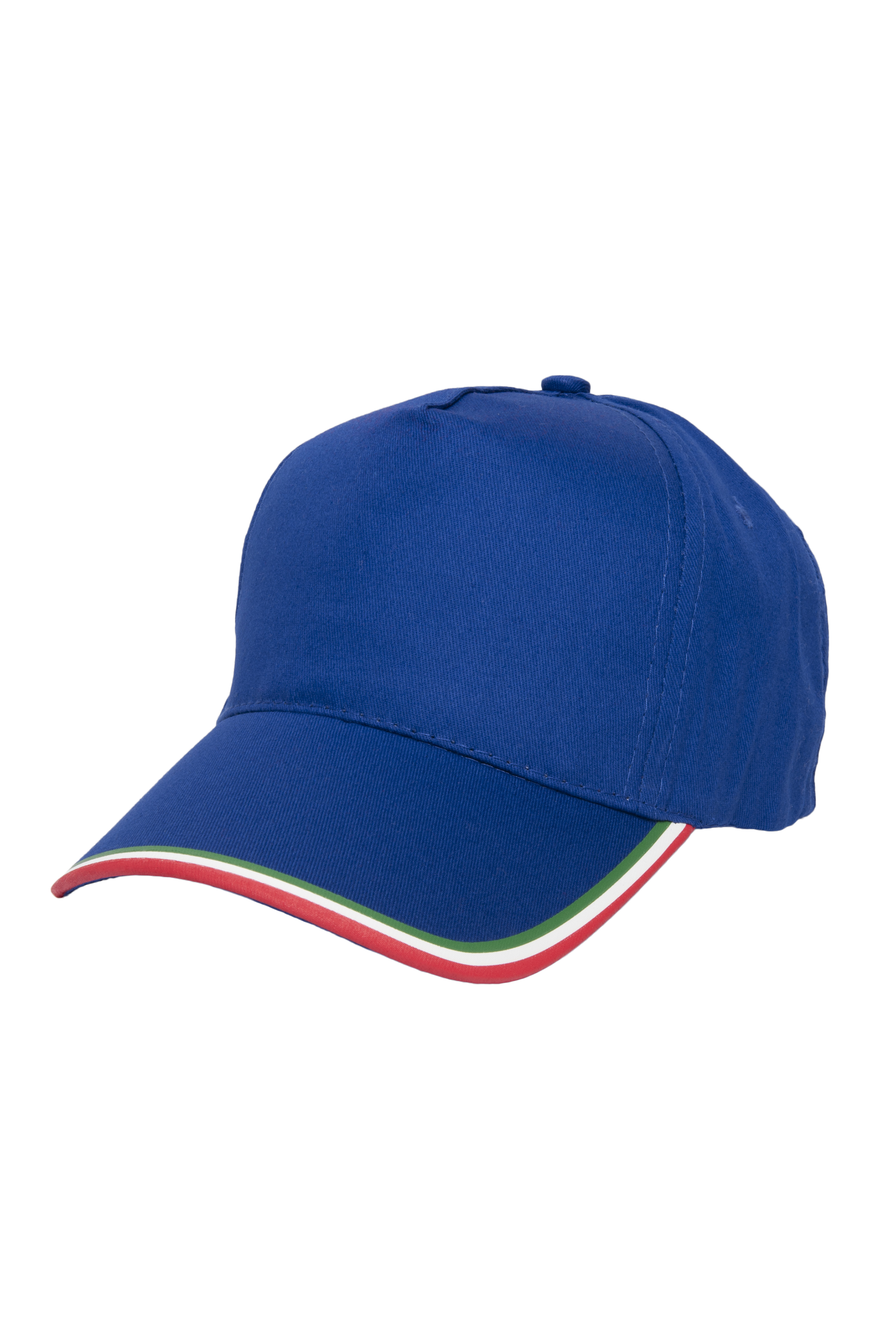 Italienische 5-Panel-Cap, 100 % Baumwolle, Marineblau