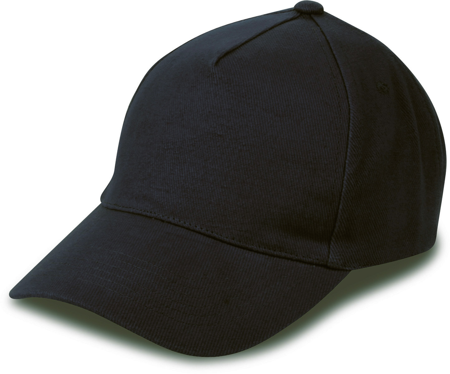 Schweres Cap, 5-Panel-Design, 100 % Baumwolle, Schwarz - NY - Marine