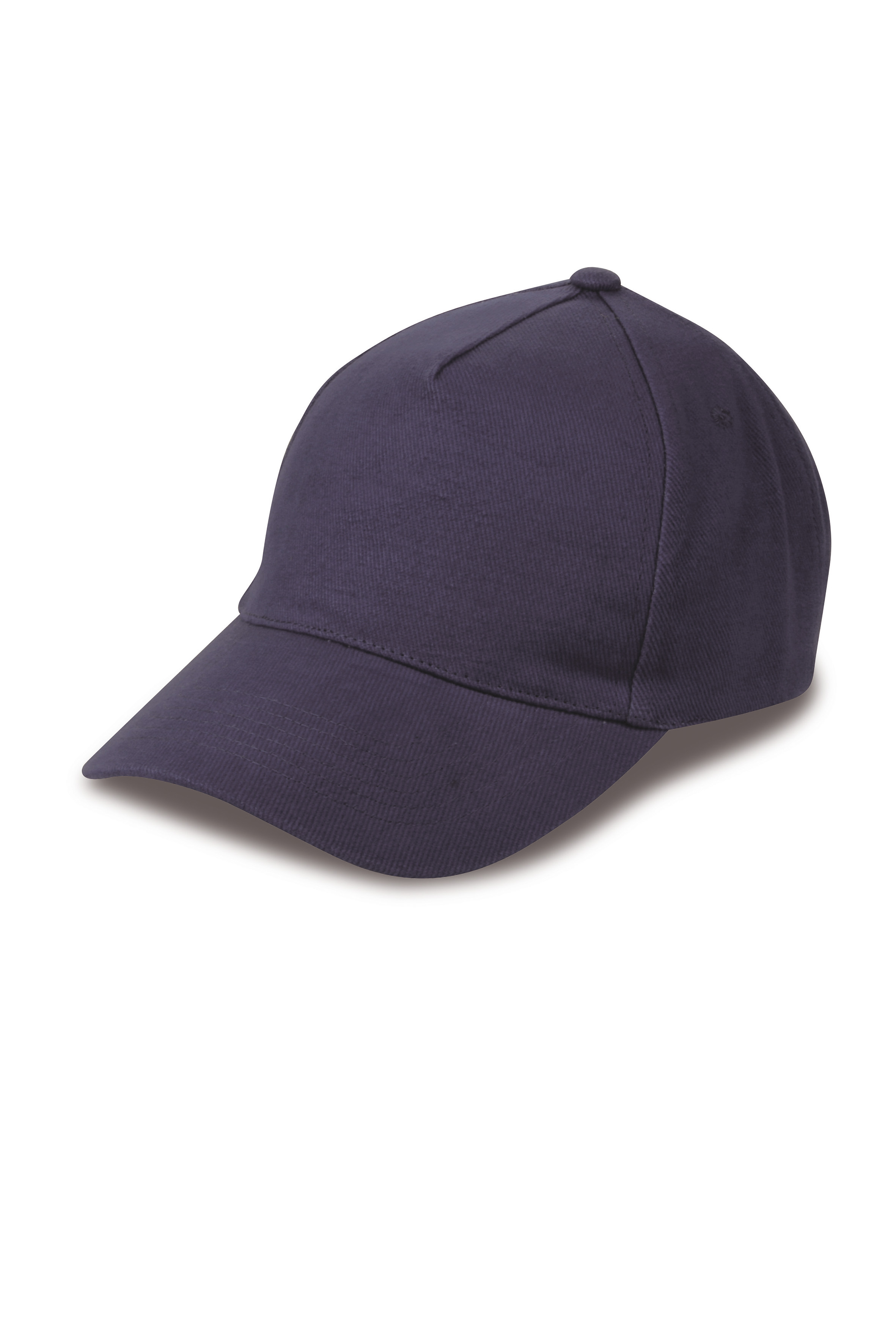 Schweres Cap, 5-Panel-Design, 100 % Baumwolle, Schwarz
