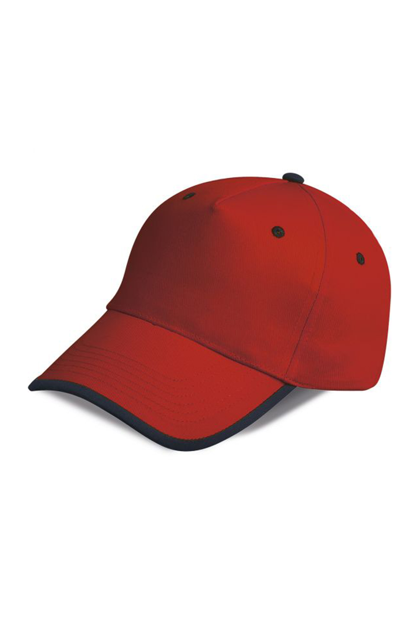 Style Cap 5 Panels 80/20 Pol/Cot Anthrazit - RD - Rot