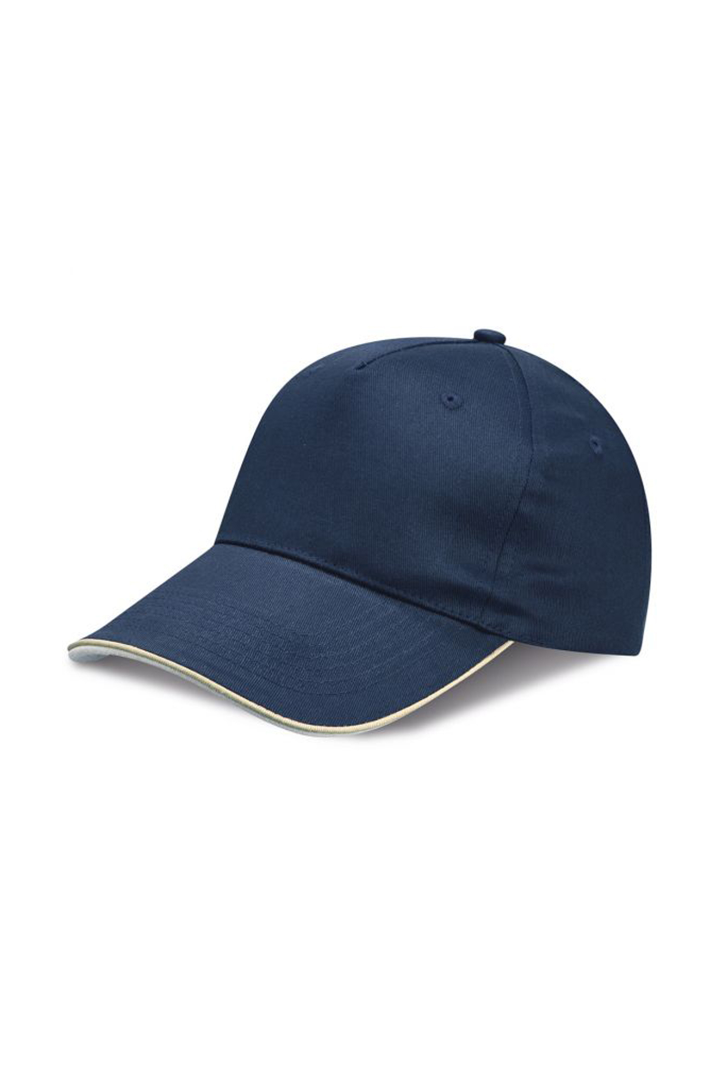 Energy Cap, 5-Panel-Cap, 100 % Baumwolle, Beige - NY - Marine