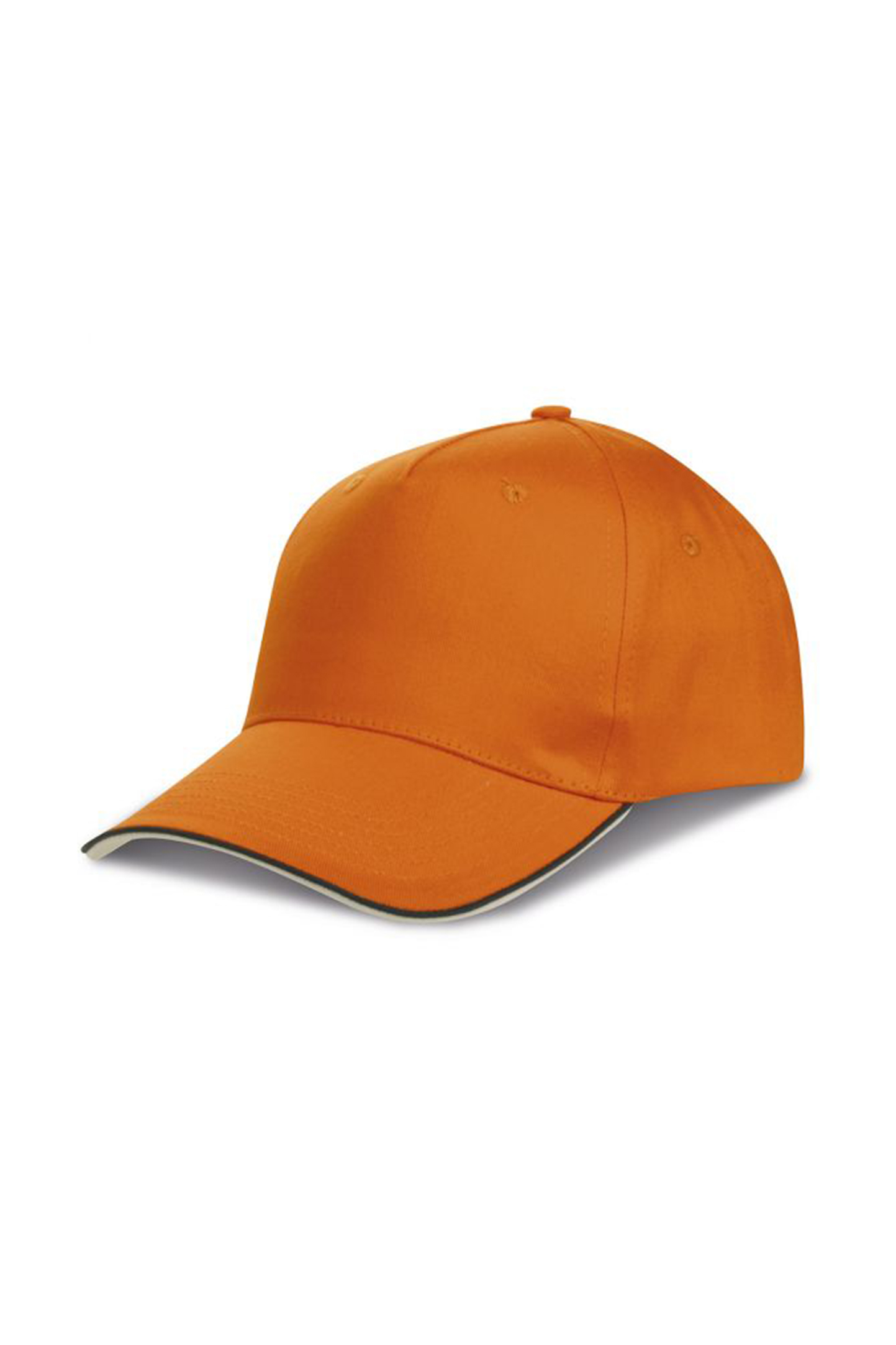 Energy Cap, 5-Panel-Cap, 100 % Baumwolle, Beige - OR - Orange