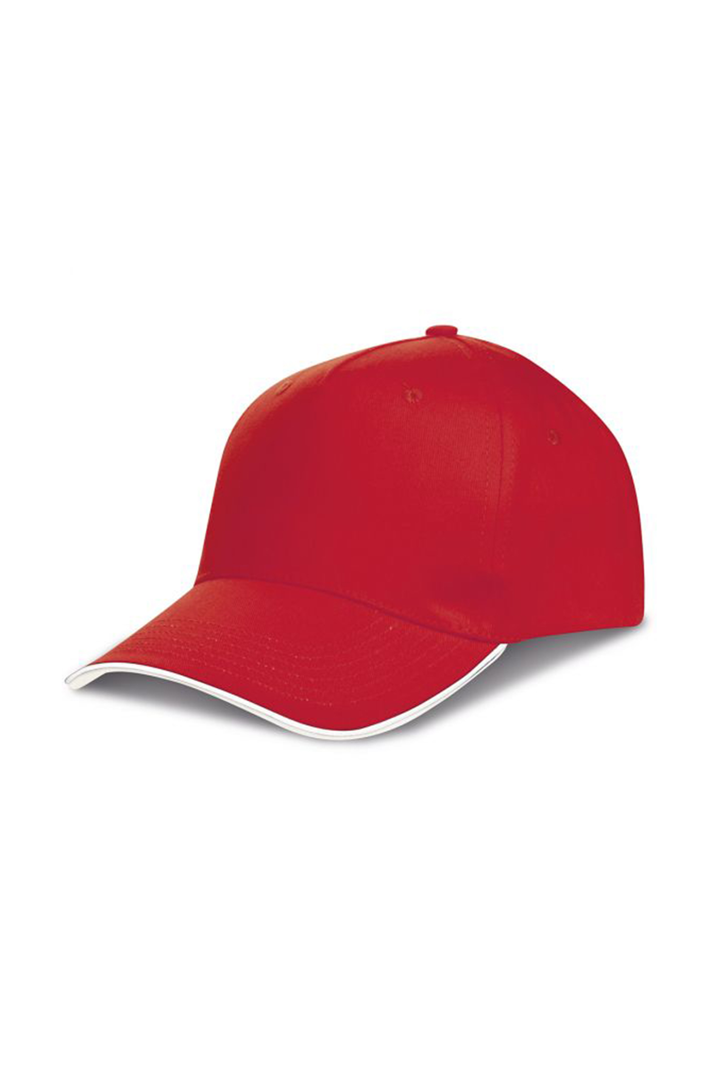 Energy Cap, 5-Panel-Cap, 100 % Baumwolle, Beige - RD - Rot