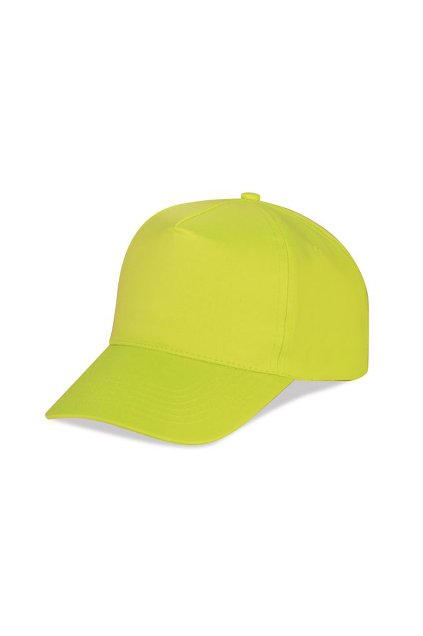 Baseball-Fluo-Cap, 5-Panels, 100 % Polyester, fluoreszierendes Fuchsia - YE - Gelb
