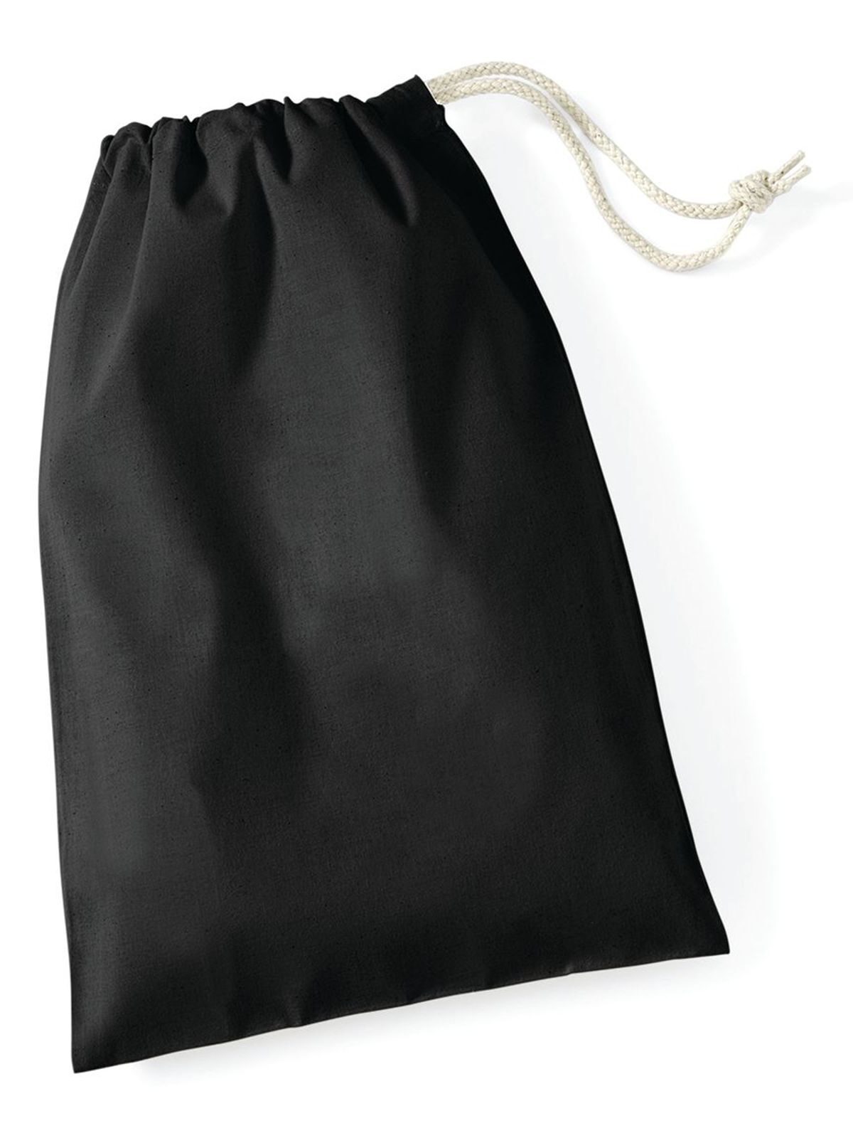 Baumwollbeutel Größe S - BLK - Schwarz