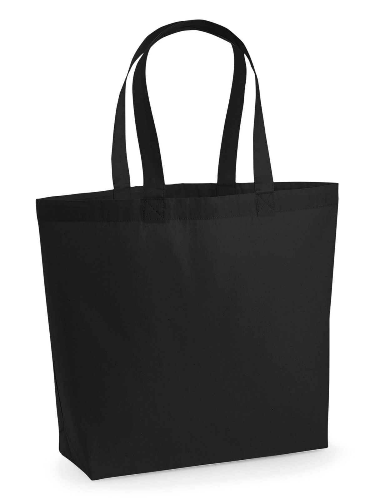 Premium-Maxi-Tasche aus Baumwolle - BLK - Schwarz