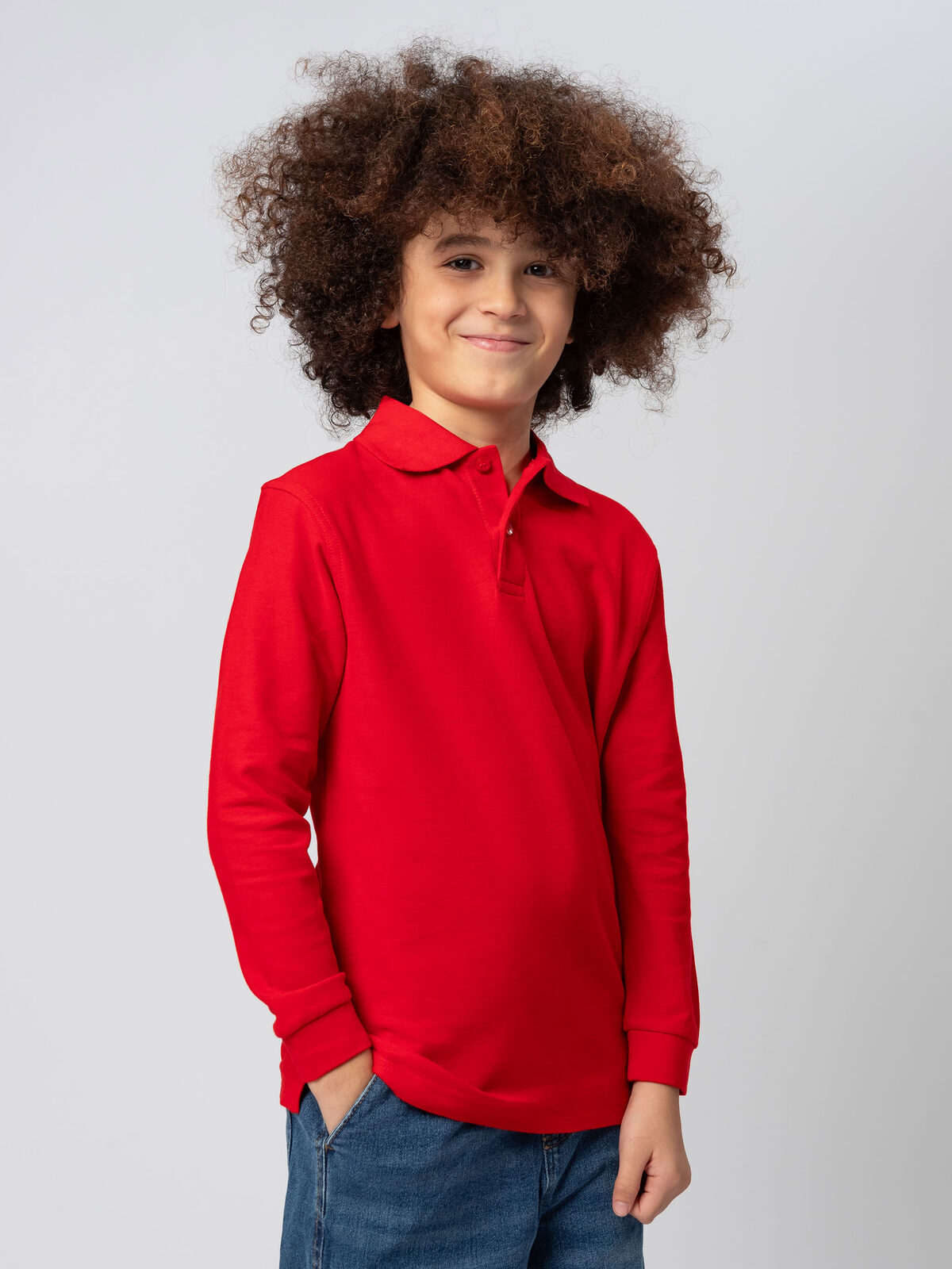 Evolution Polo-Shirt für Kinder, langärmlig