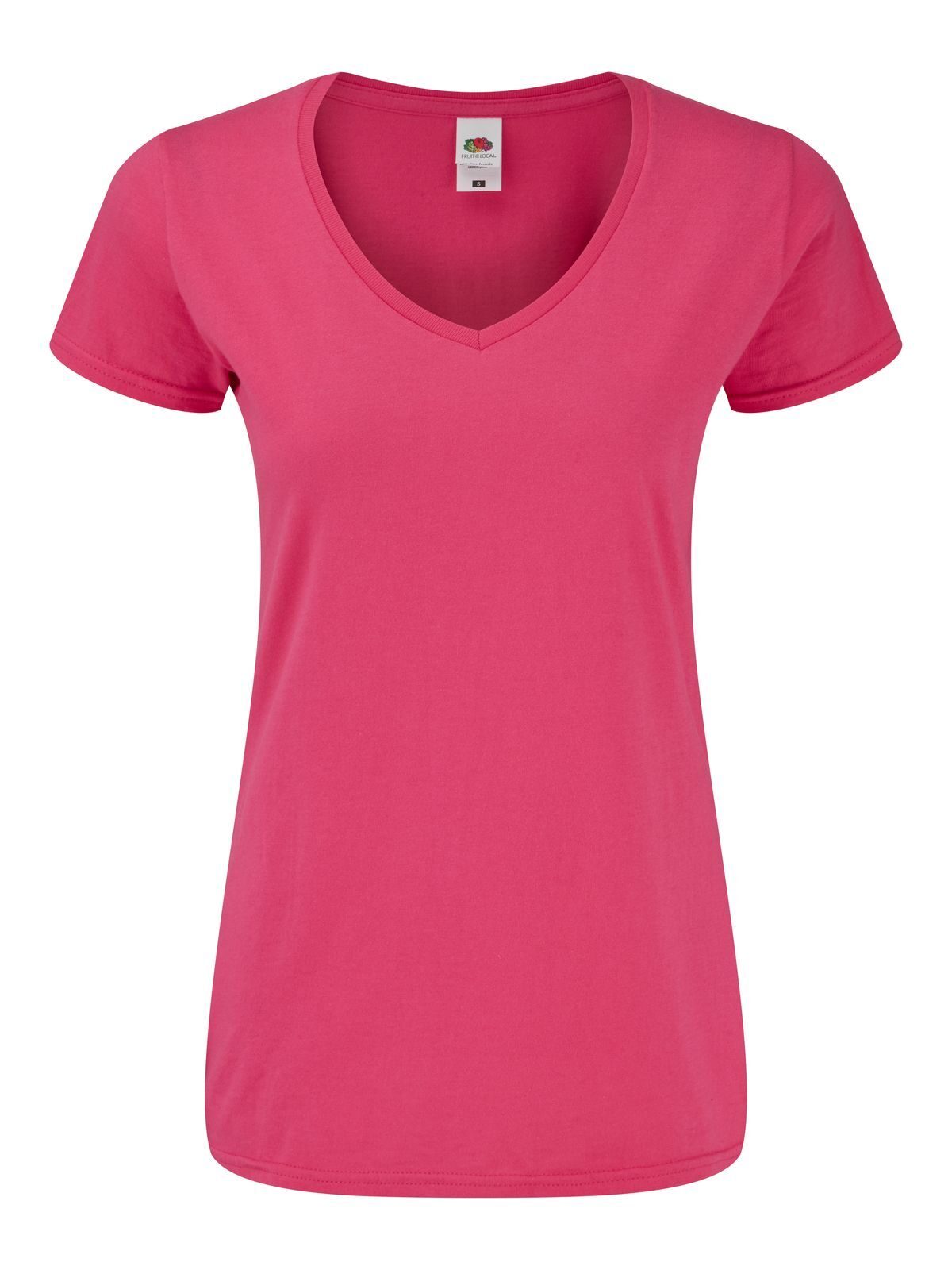 Damen Iconic 150 V-Ausschnitt T-Shirt - Fuchsie