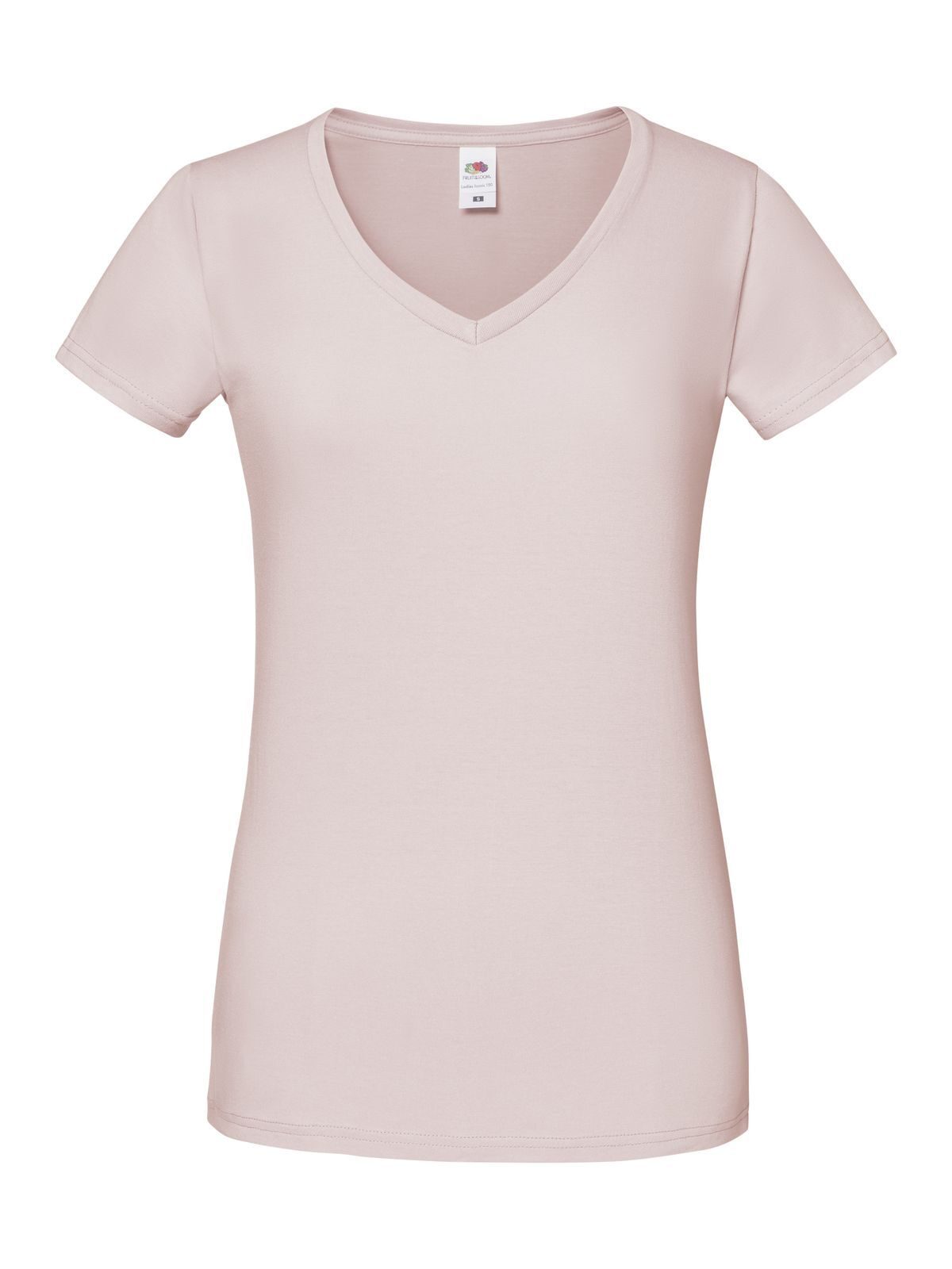 Damen Iconic 150 V-Ausschnitt T-Shirt - PR - Puderrose