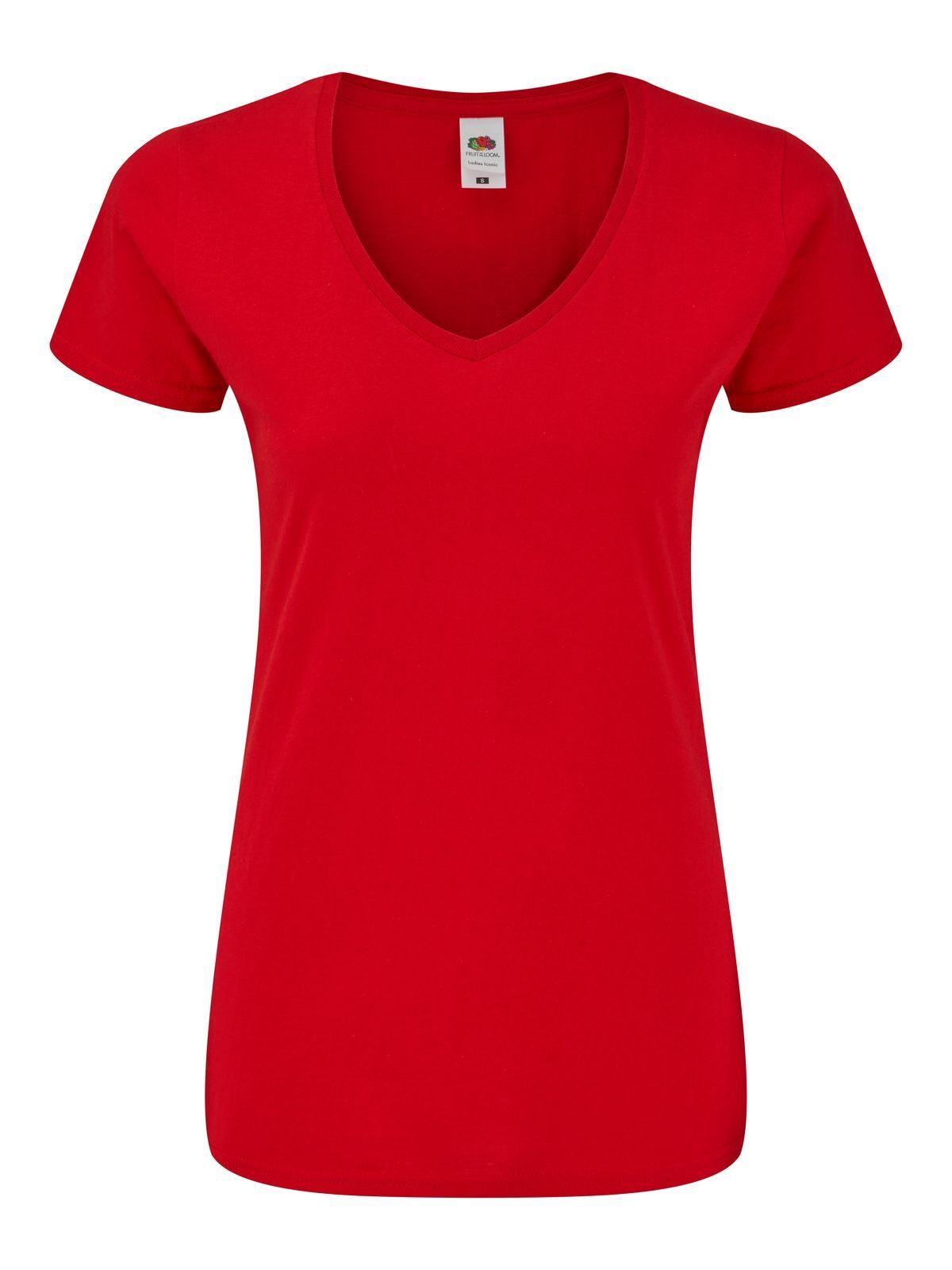 Damen Iconic 150 V-Ausschnitt T-Shirt - 40 - Rot