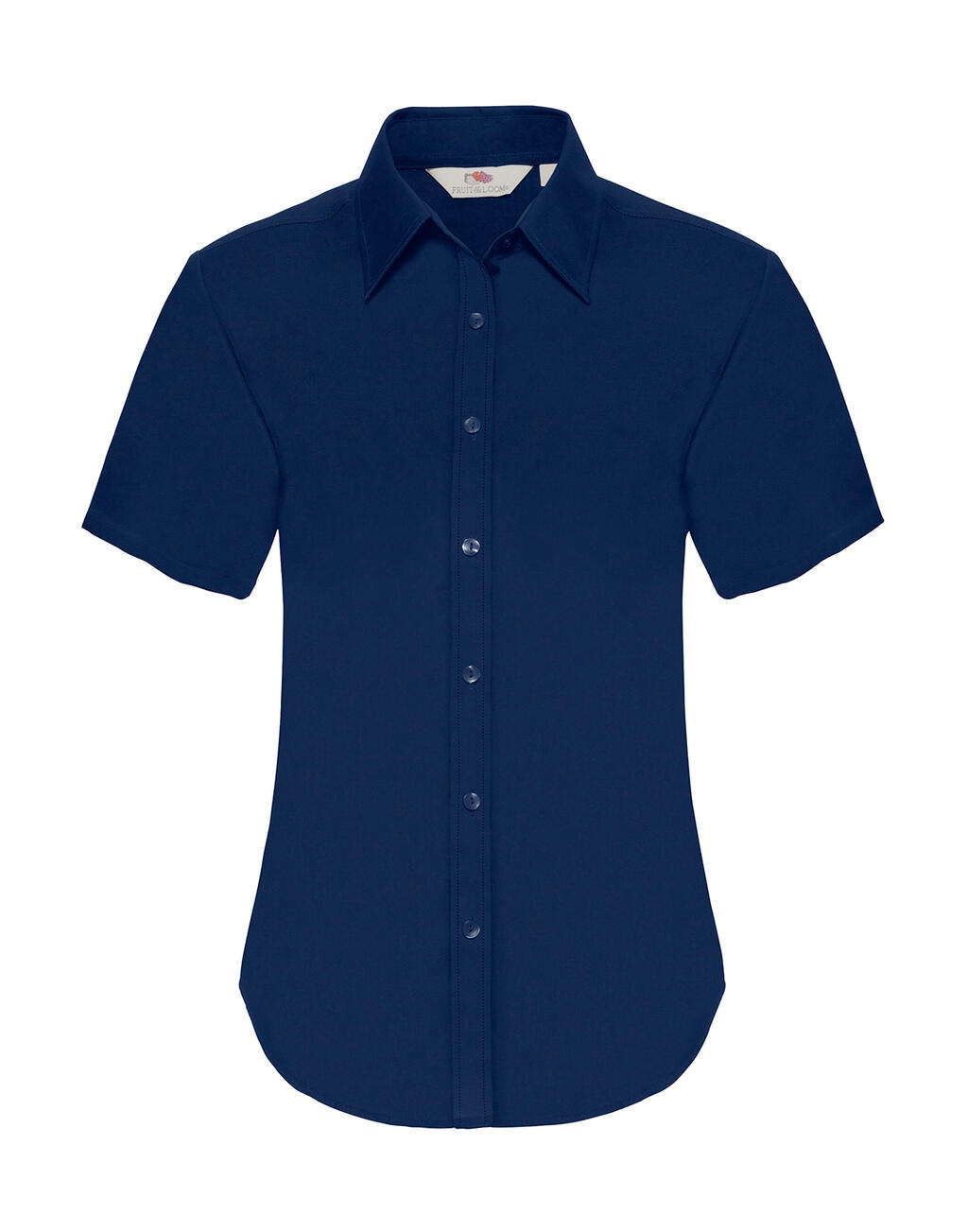 Kurzarm-Oxfordhemd für Damen - 32 - Marineblau
