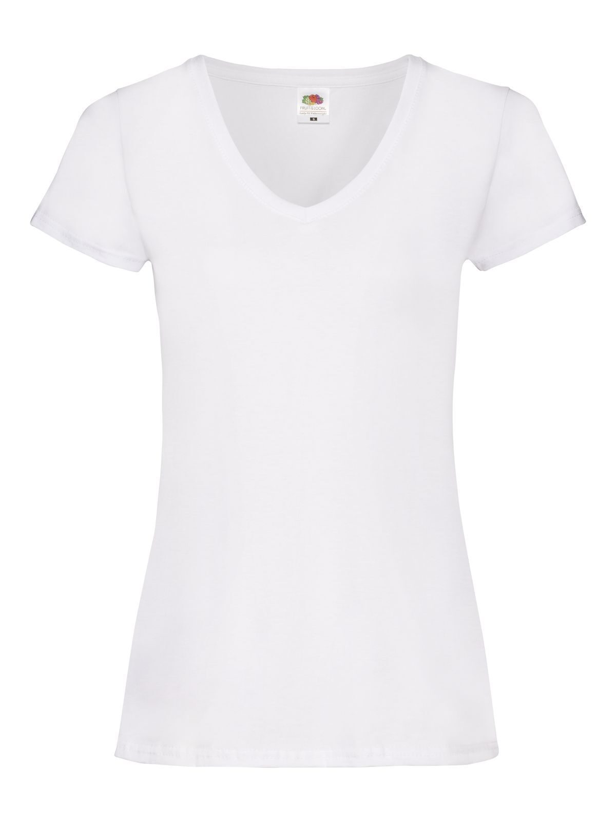 Damen Valueweight V-Ausschnitt T-Shirt - 30 - Weiß