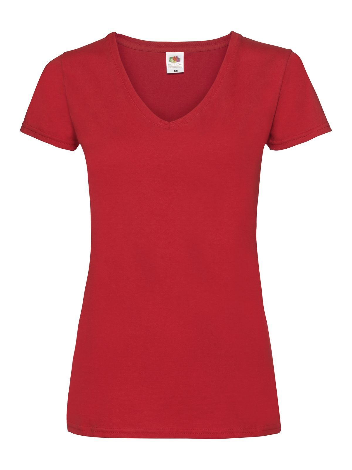 Damen Valueweight V-Ausschnitt T-Shirt - 40 - Rot