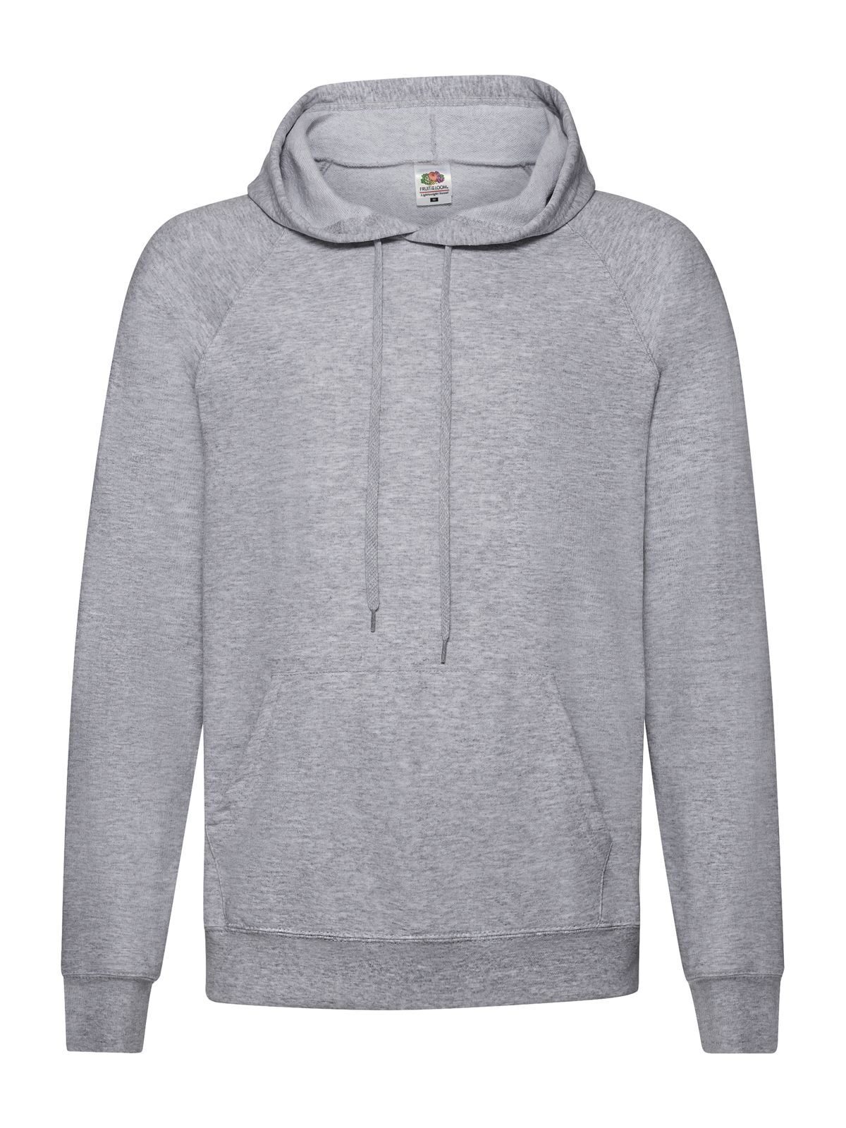 Leichter Kapuzenpullover - 94 - Melange Grey