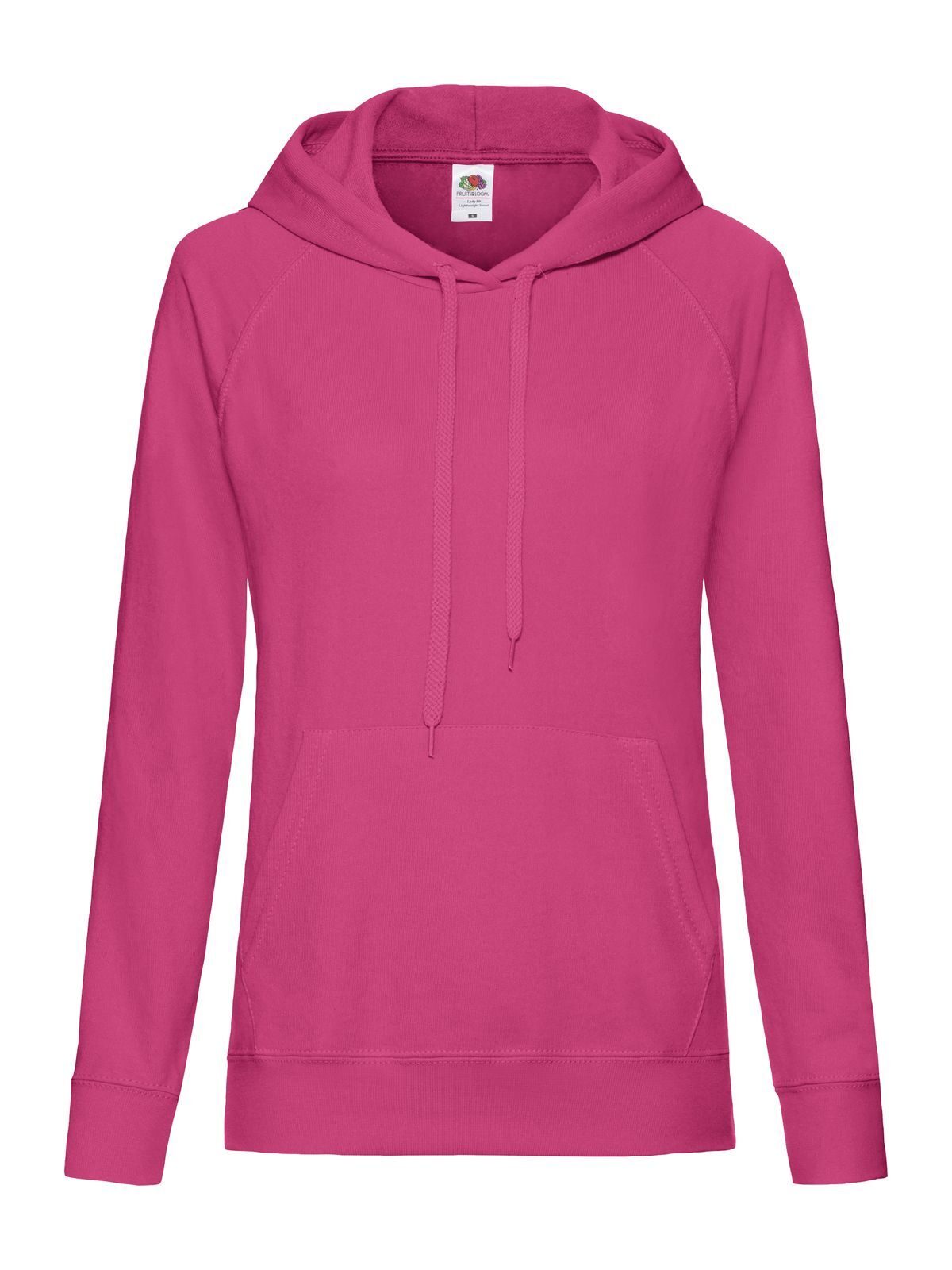Damen leichter Kapuzenpullover - Fuchsie
