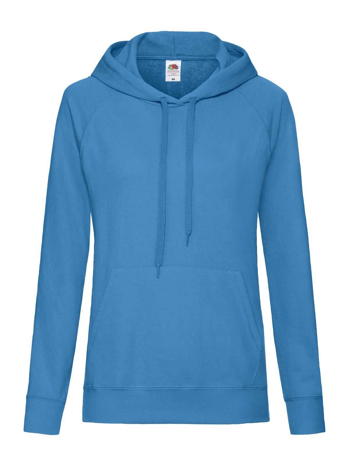 Damen leichter Kapuzenpullover - Azurblau