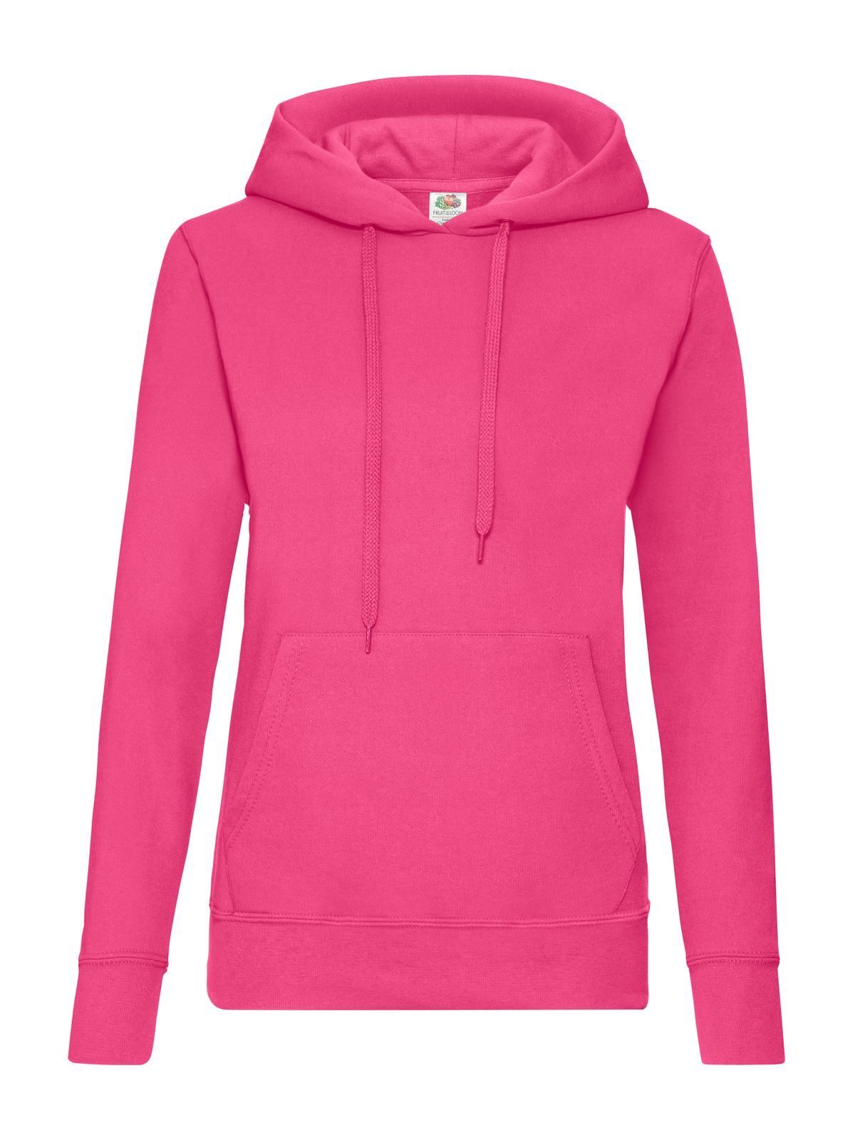 Klassischer Damen-Kapuzenpullover - Fuchsie