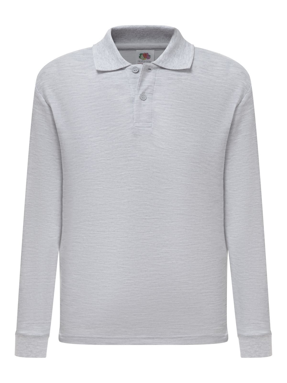 Kinder-Langarm-Polohemd (65/35) - 94 - Melange Grey