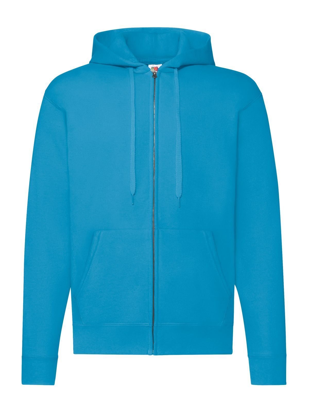 Klassische Kapuzen-Sweatjacke - Azurblau
