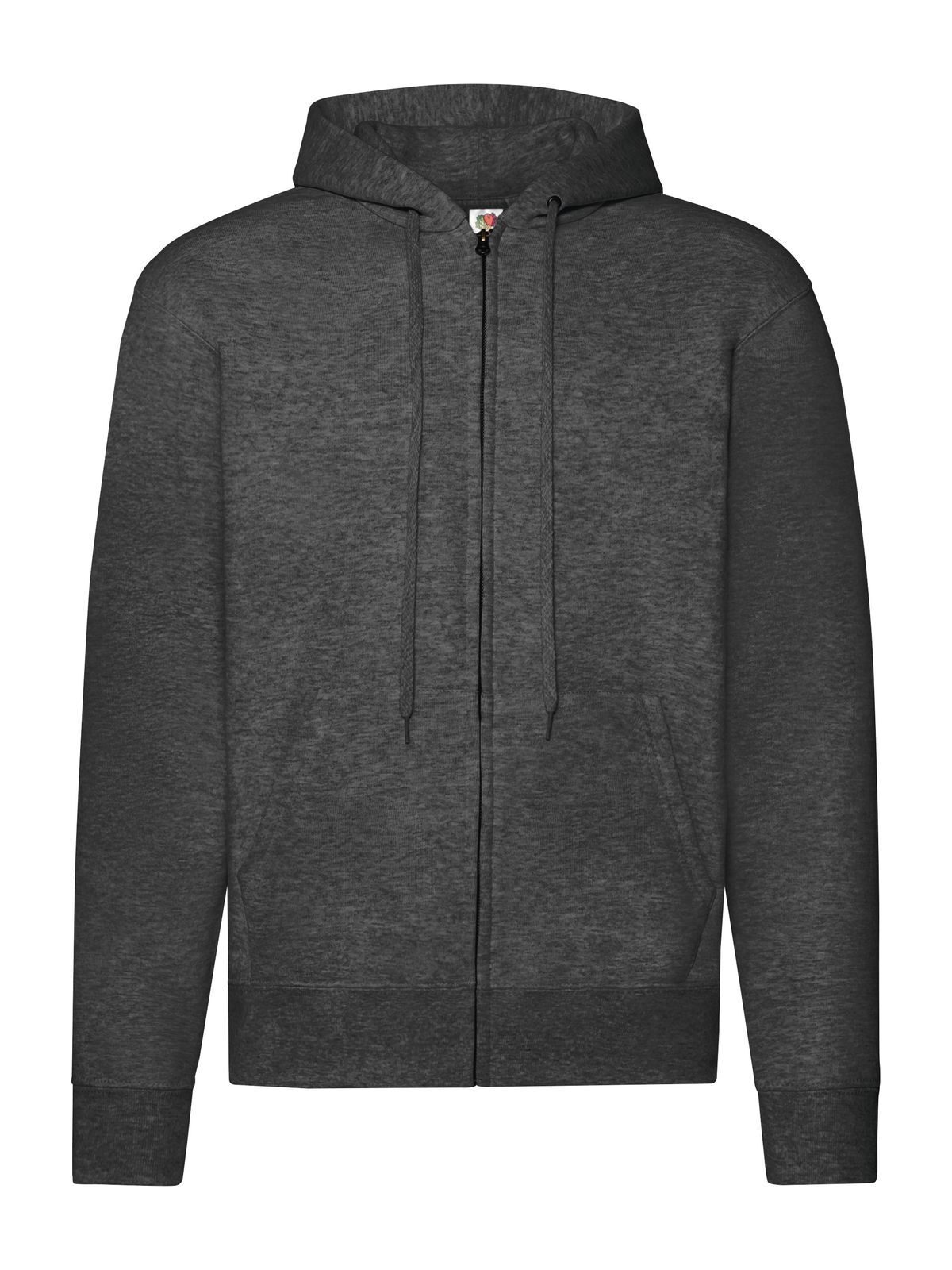 Klassische Kapuzen-Sweatjacke - HD - HD – Dunkelmeliertes Grau