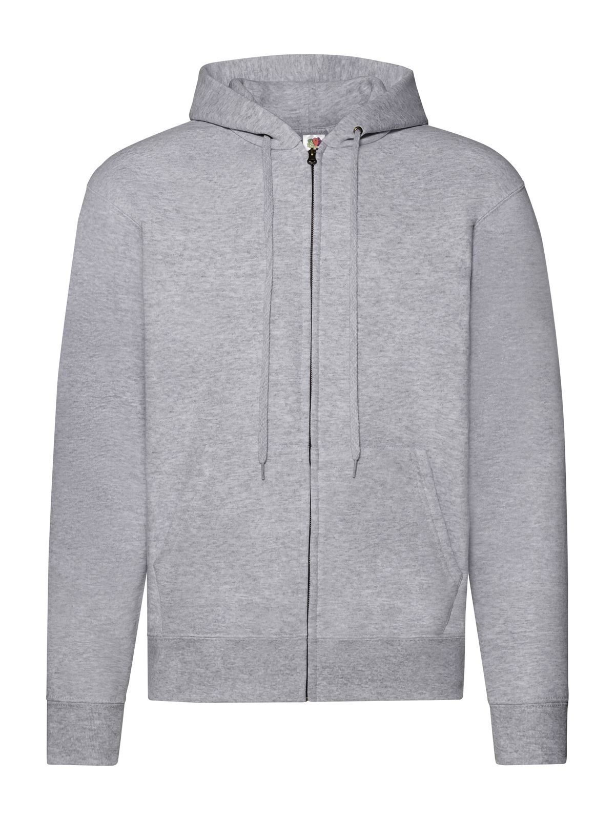 Klassische Kapuzen-Sweatjacke - 94 - Melange Grey