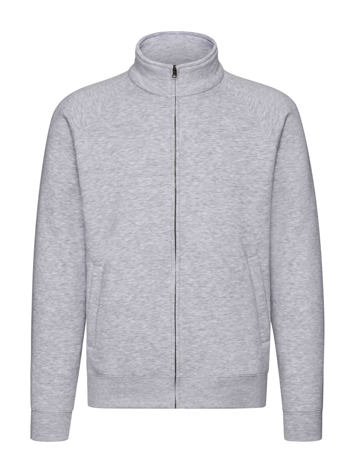Premium-Sweatjacke - 94 - Melange Grey
