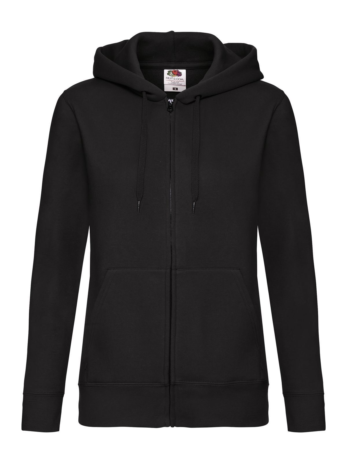 Premium-Sweatjacke mit Kapuze für Damen - 36 - Schwarz
