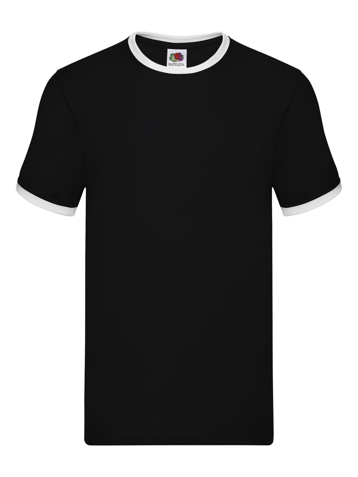 Ringer Tee - KW - Schwarz